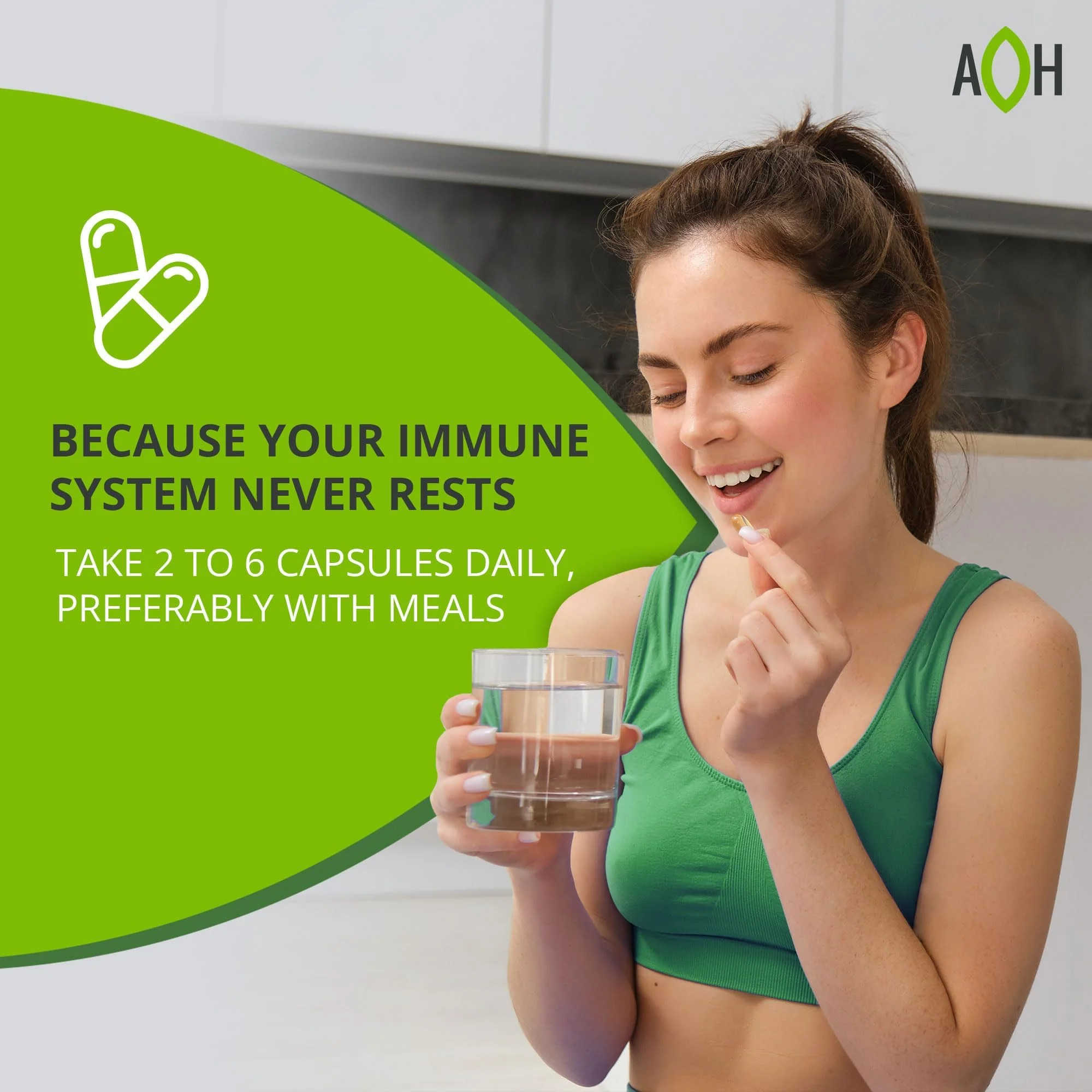 ADAPTOHEAL Immuneheal – Adaptogen & Immune Support Capsules with Schisandra, Ginseng & Mushroom Extract (180 Capsules) - Image 15