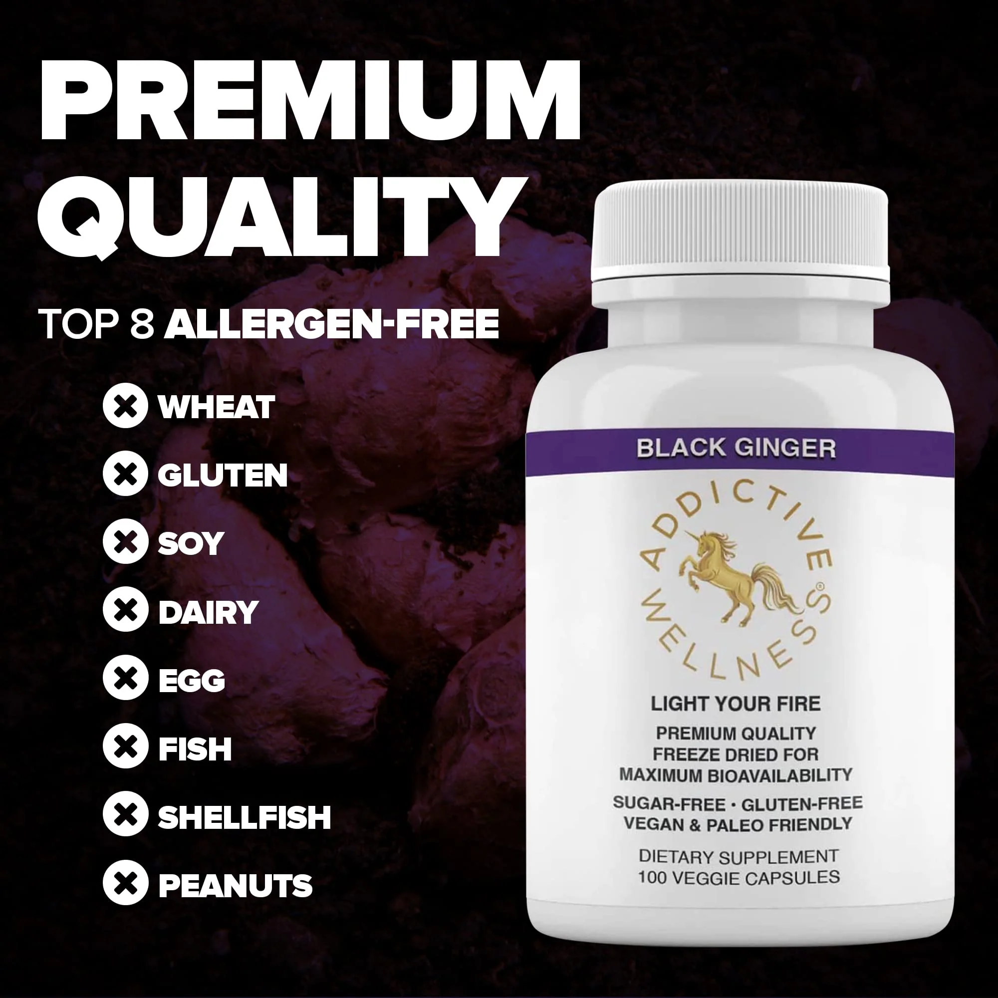 Addictive Wellness Black Ginger Capsules 450mg – Kaempferia Parviflora for Energy, Endurance & Metabolism | Vegan & Paleo | 100 Count - Image 7