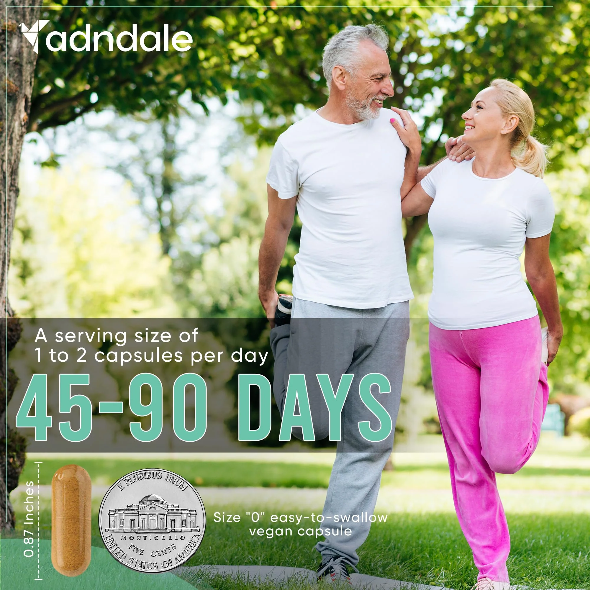 Adndale NAD Supplement – Longevity Formula with NAD+, Trans-Resveratrol, Berberine, Quercetin, 180 Capsules - Image 13