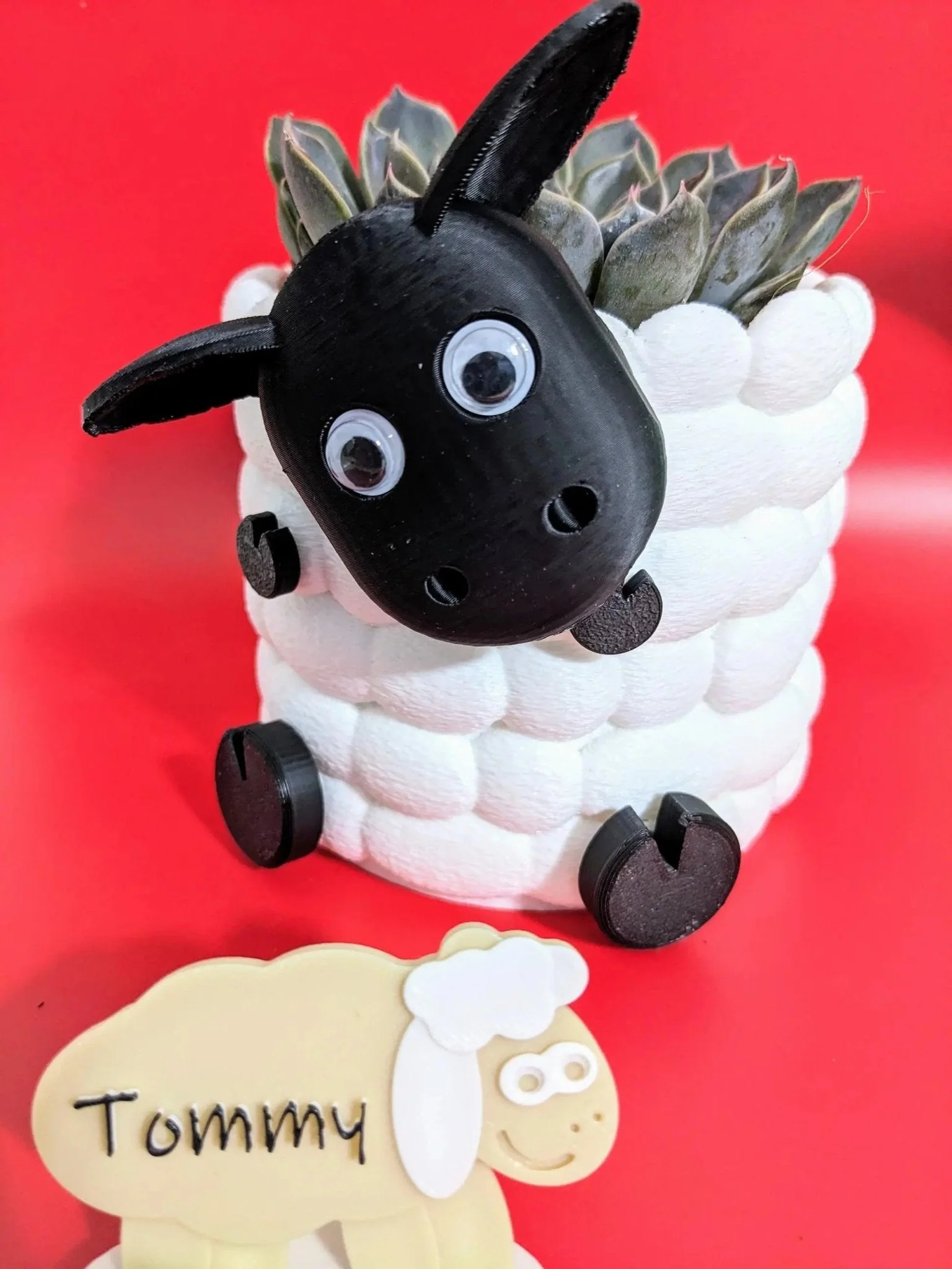 Adorable 3D Printed Sheep Planter -l Plant Pot for Succulents & Small Plants - Image 8