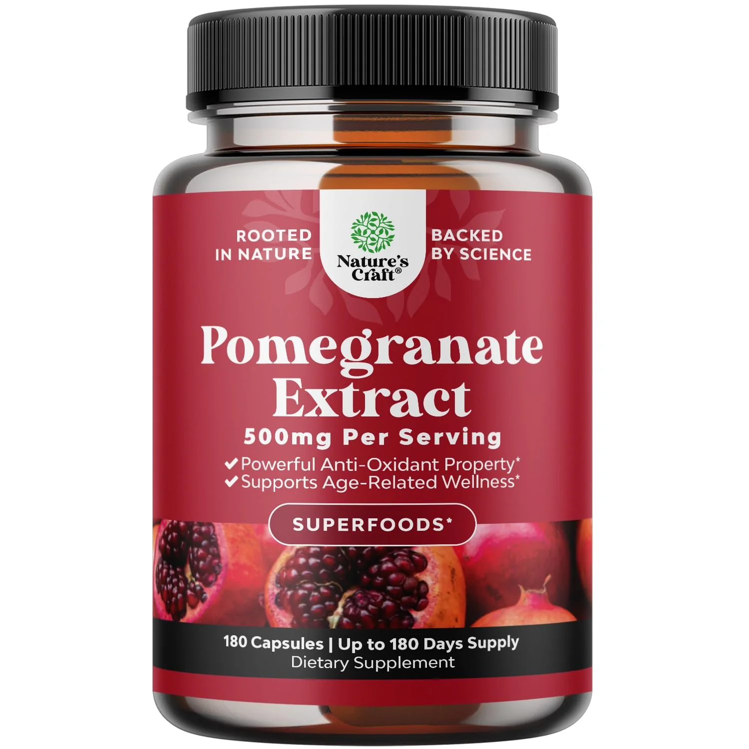 Advanced Pomegranate Supplement – Heart Health & Joint Support (180ct) | Reds Superfood