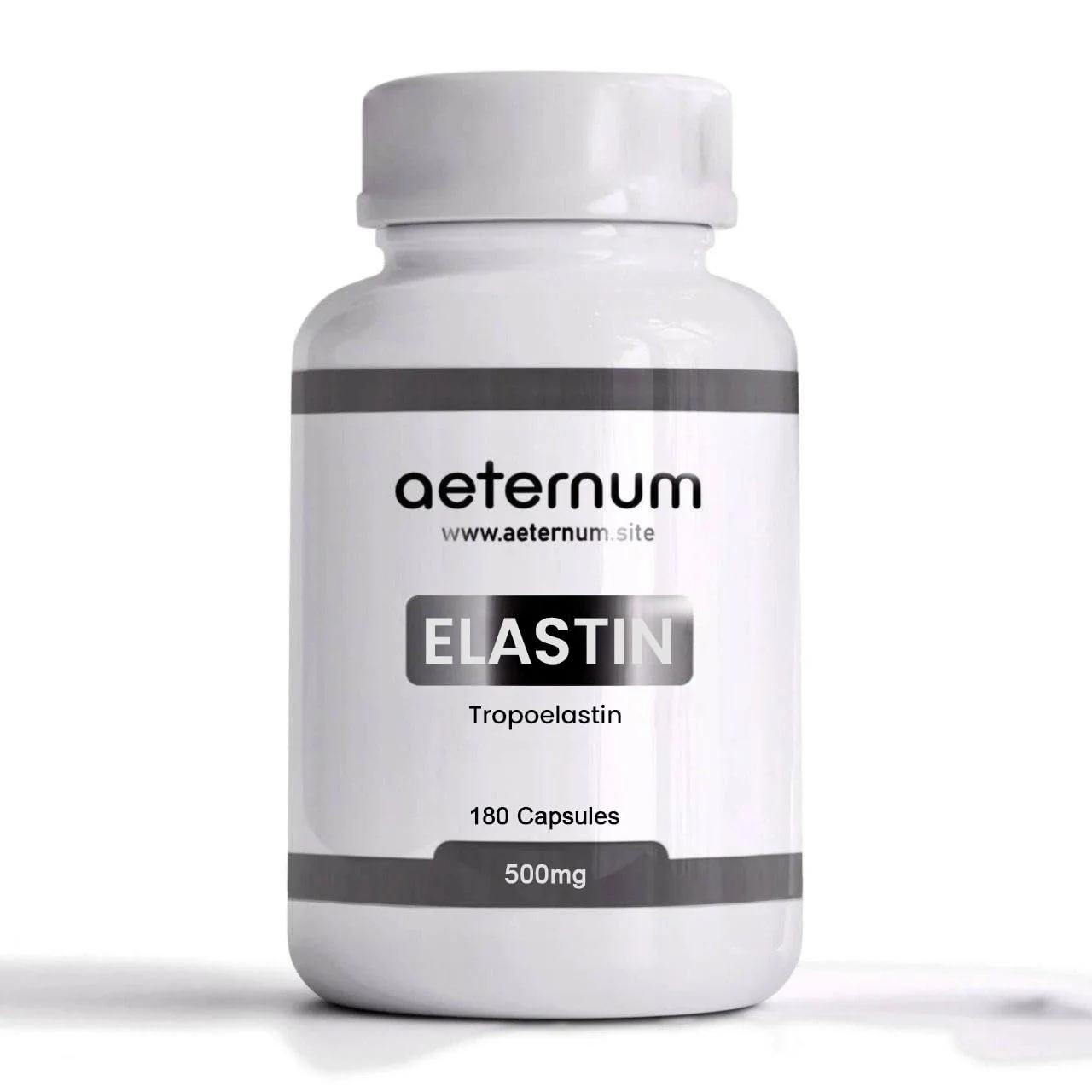 Aeternum Elastin 500mg Capsules – 180 Count | Marine Elastin for Skin Elasticity
