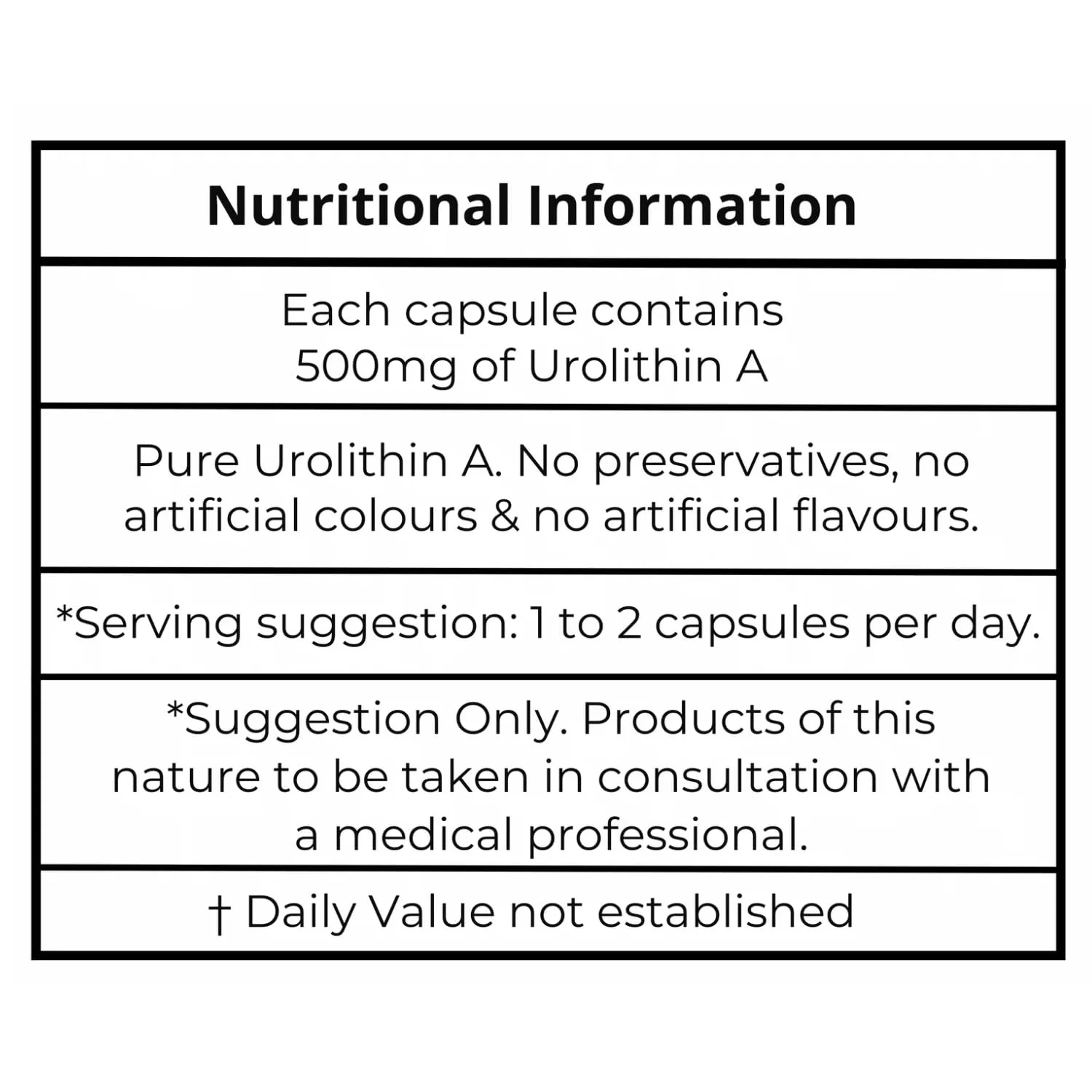 aeternum Urolithin A - UA - Capsules - 500mg - 60 Capsules - Image 2