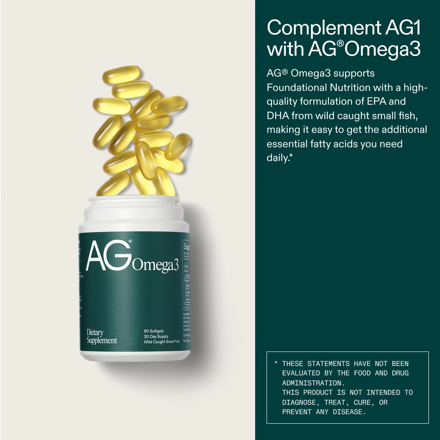 AG1 Omega3 Fish Oil Softgels – 2000mg EPA & DHA from Wild-Caught Fish | 90 Capsules | Athletic Greens - Image 12