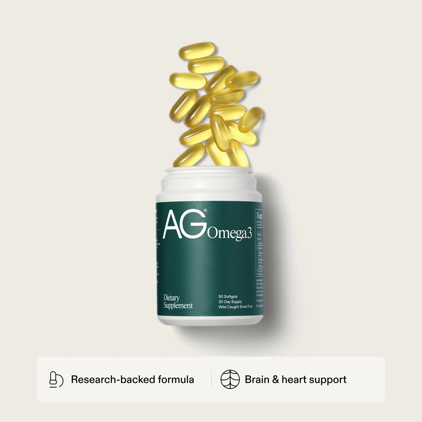 AG1 Omega3 Fish Oil Softgels – 2000mg EPA & DHA from Wild-Caught Fish | 90 Capsules | Athletic Greens - Image 8