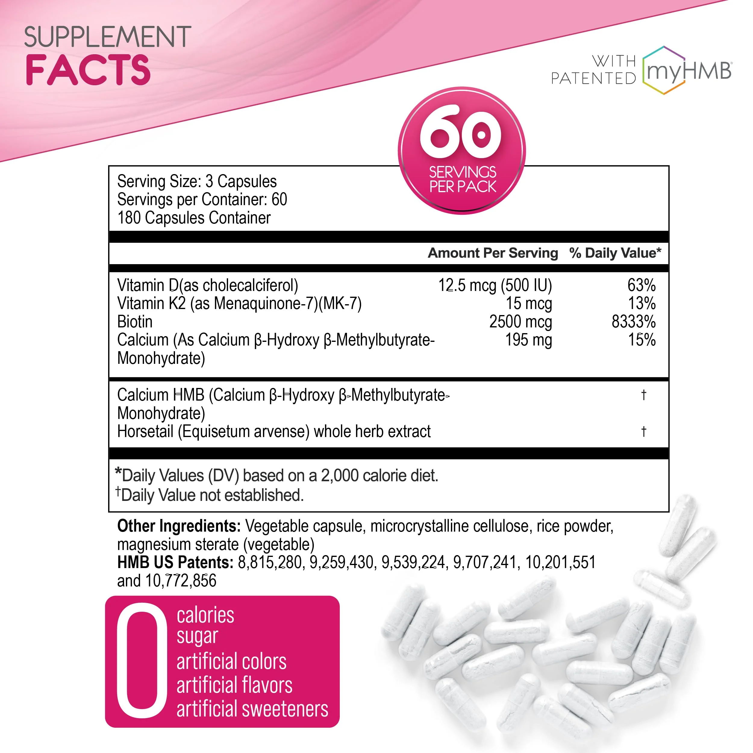 AgelessLX HMB Supplements for Women | Collagen Enhancer Capsules, Youthful Skin & Lean Muscle – Biotin, D3 & K2 | 60 Servings - Image 15
