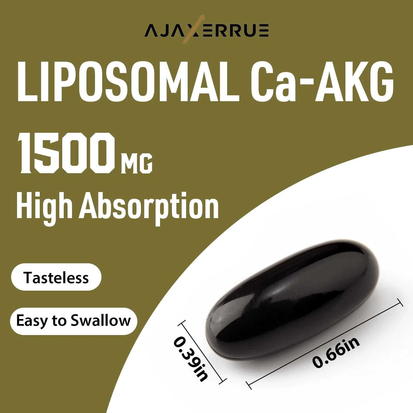 AJAXERRUE Liposomal Calcium AKG 1500 mg – Enhanced Absorption for Longevity & Metabolic Support | 60 Softgels - Image 12