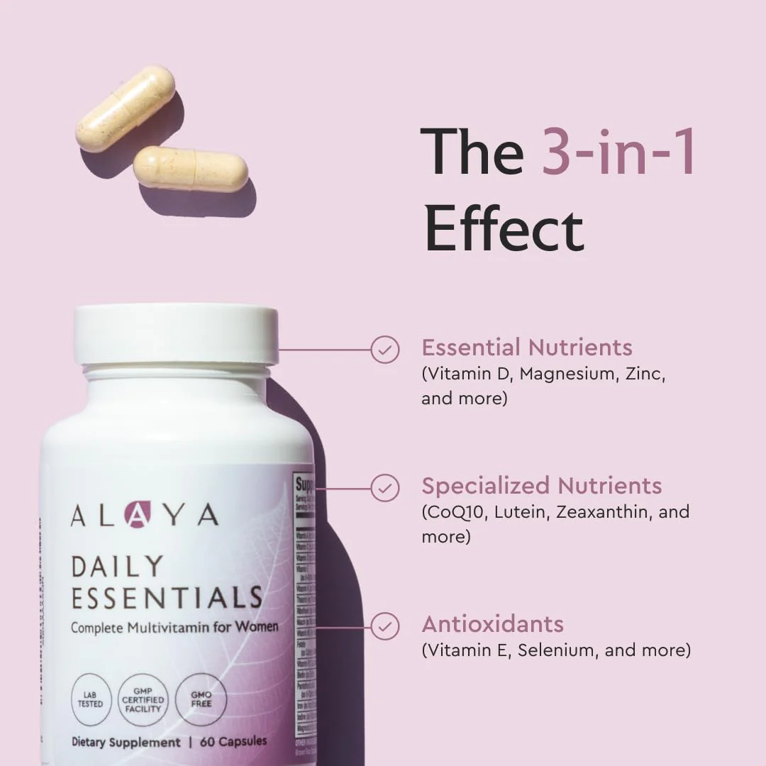 Alaya Naturals Daily Essentials Multivitamin for Women | Complete Daily Nutrition - Image 3