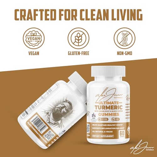 Alex Jones Naturals Ultimate Turmeric & Ginger Gummies – Turmeric Complex with Black Pepper, 60 Gummies | Vegan, Non-GMO, Gluten-Free - Image 3