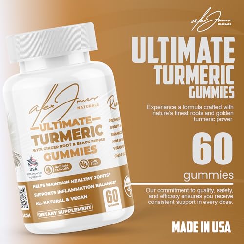 Alex Jones Naturals Ultimate Turmeric & Ginger Gummies – Turmeric Complex with Black Pepper, 60 Gummies | Vegan, Non-GMO, Gluten-Free - Image 4