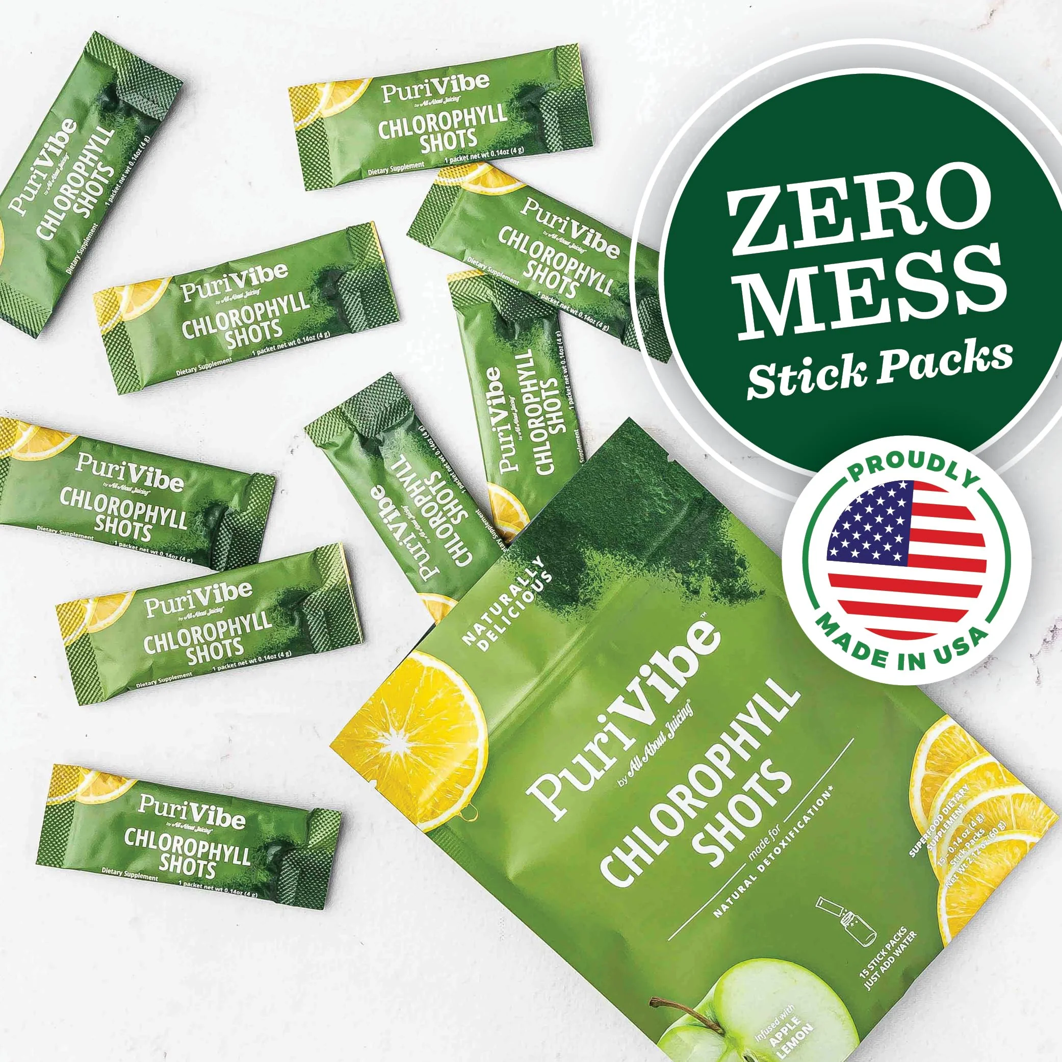 All About Juicing Chlorophyll Green Juice Shots – Clean Energy, Detox, Alkalize (30 Stick Packs) - Image 17