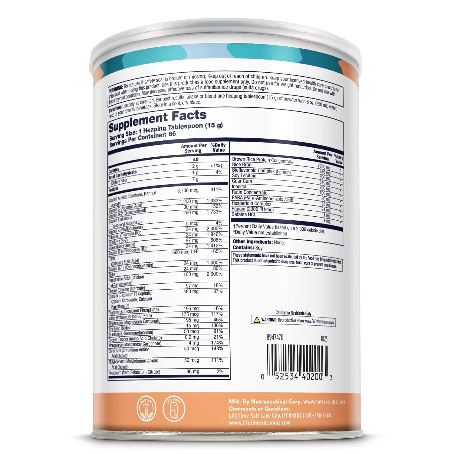 ALL ONE Lifetime Rice Base Multivitamin & Mineral Powder – Once Daily, 66 Servings, Vegan & Gluten-Free - Image 2