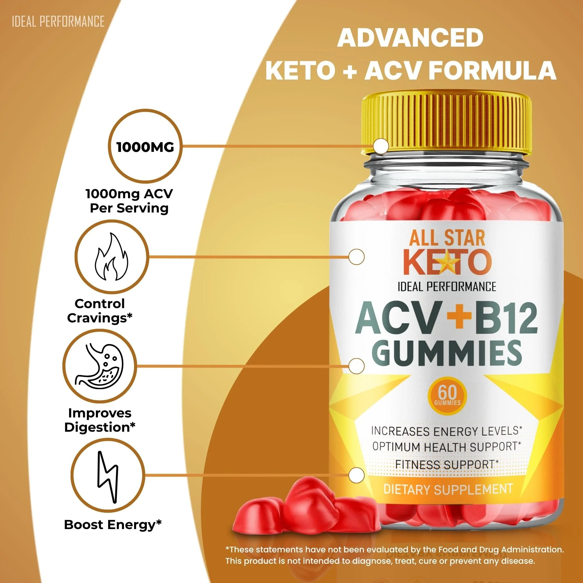 All Star Keto Gummies – Maximum Strength Keto+ACV Gummy (2 Pack) - Image 2