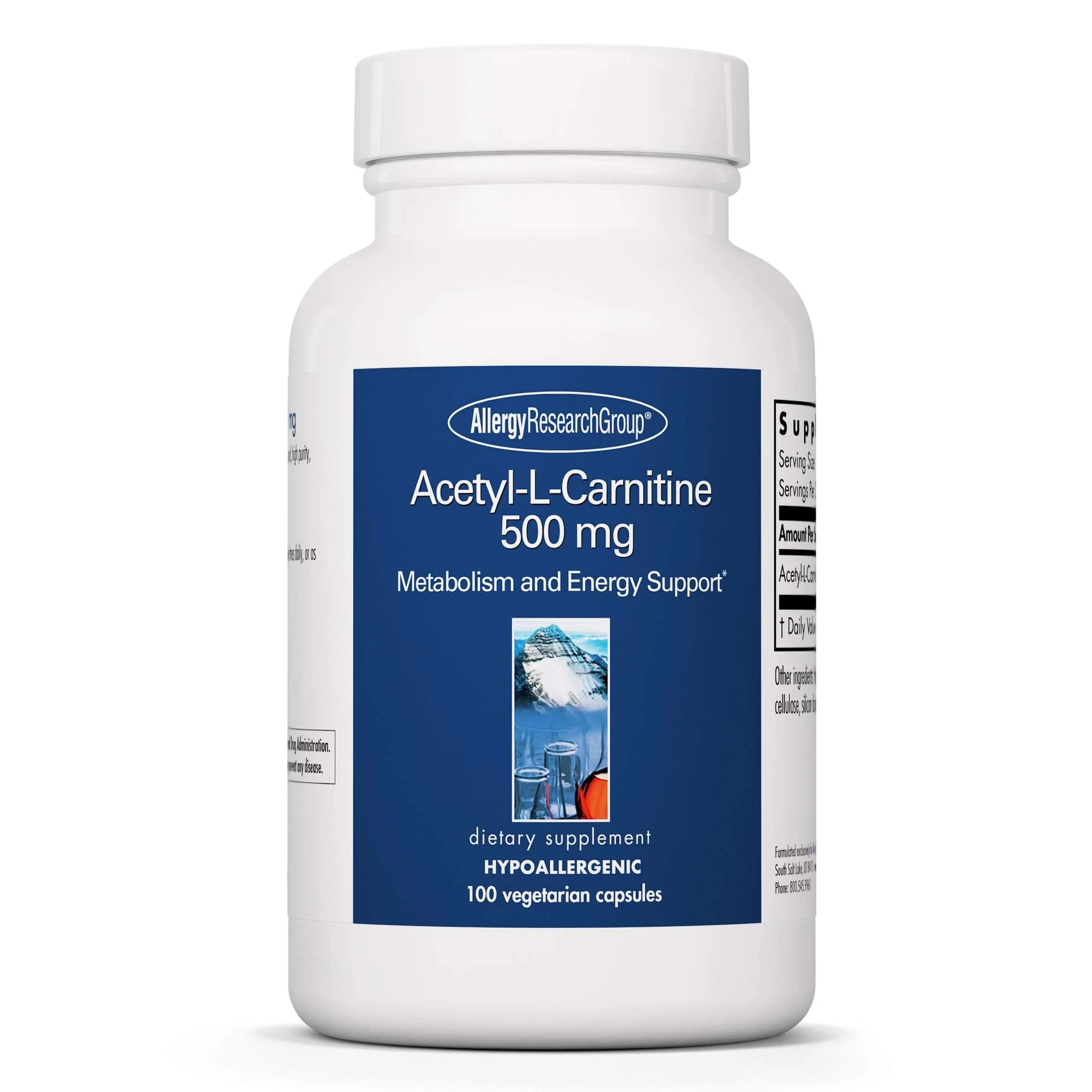 Allergy Research Group Acetyl-L-Carnitine 500mg – Metabolism & Energy Support, 100 Count - Image 8