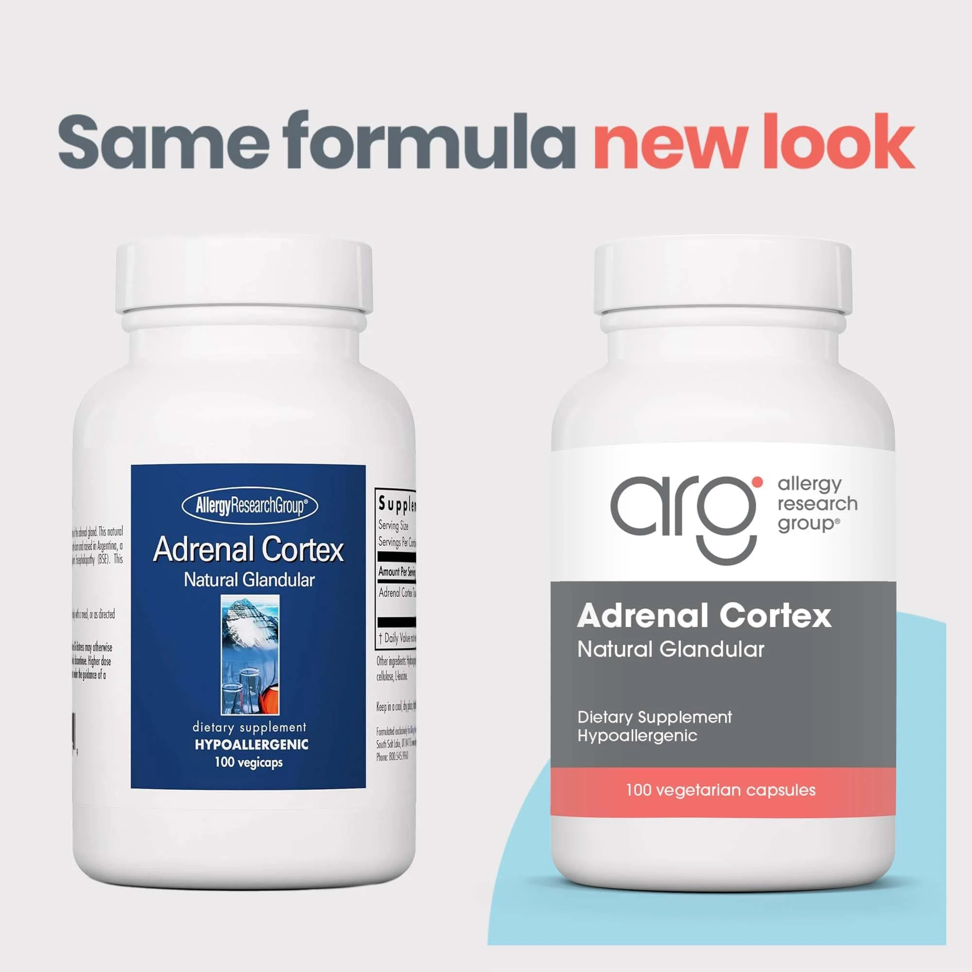 Allergy Research Group Adrenal Cortex Support - Adrenal Glandular Supplement, Immune Function, 100mg Adrenal Extract, Bovine - 100 Count - Image 3