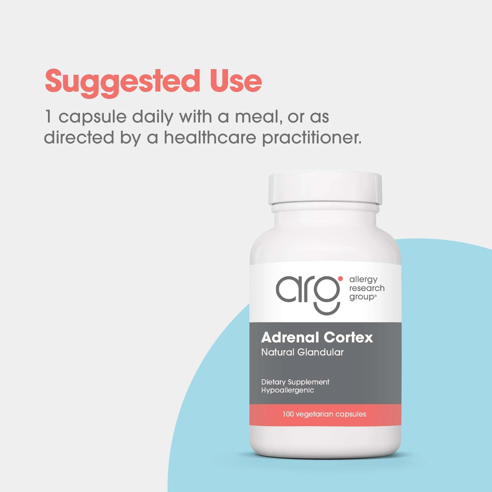 Allergy Research Group Adrenal Cortex Support - Adrenal Glandular Supplement, Immune Function, 100mg Adrenal Extract, Bovine - 100 Count - Image 6