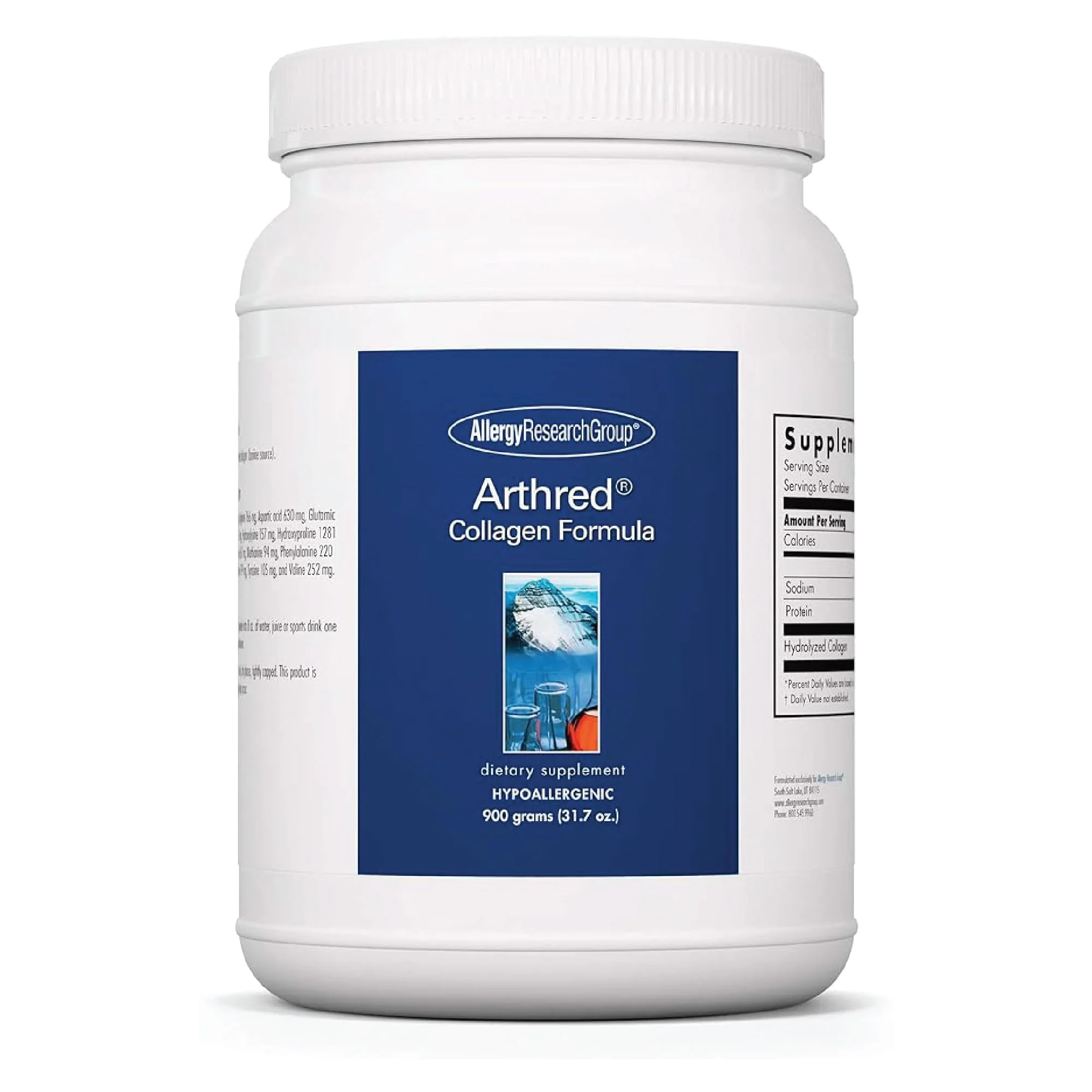 Allergy Research Group Collagen Powder for Men & Women - Hydrolyzed Arthred Collagen Formula 31.7 Oz
