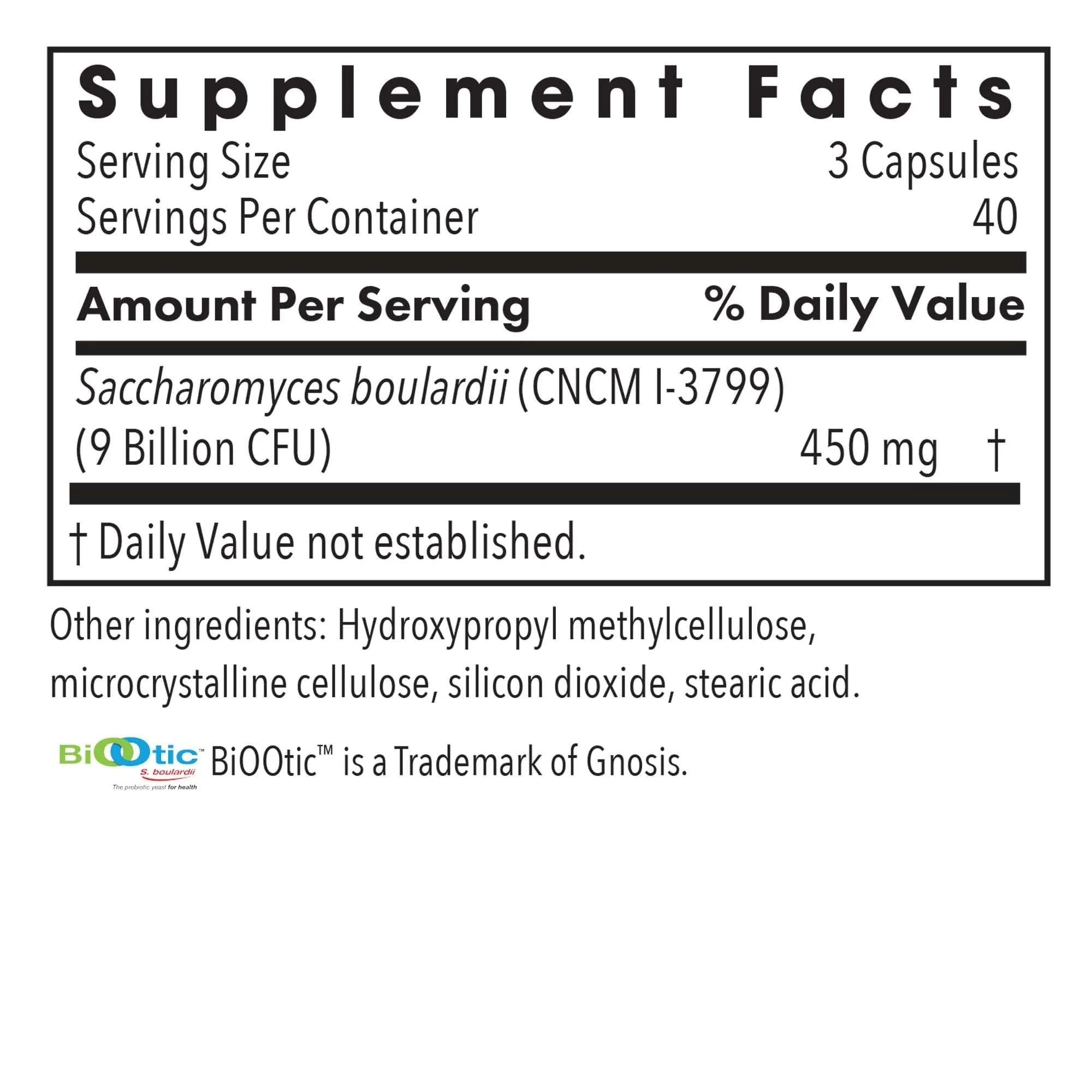 Allergy Research Group Essential-Biotic Saccharomyces boulardii 450mg Probiotic - 120 Count - Image 3