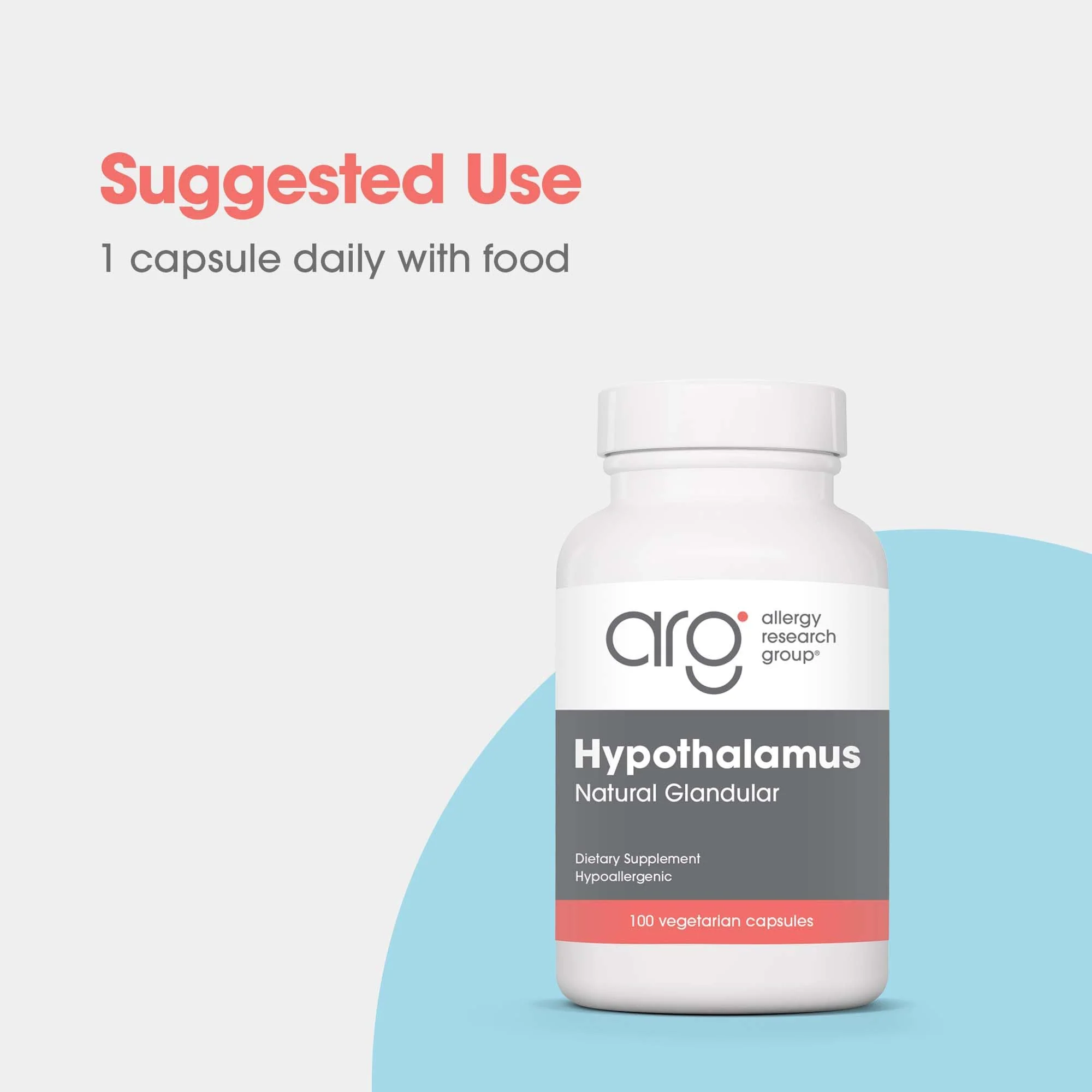 Allergy Research Group Hypothalamus Supplement - Endocrine & Adrenal Support, 500mg Bovine Glandular Vegicaps, 100 Count - Image 11