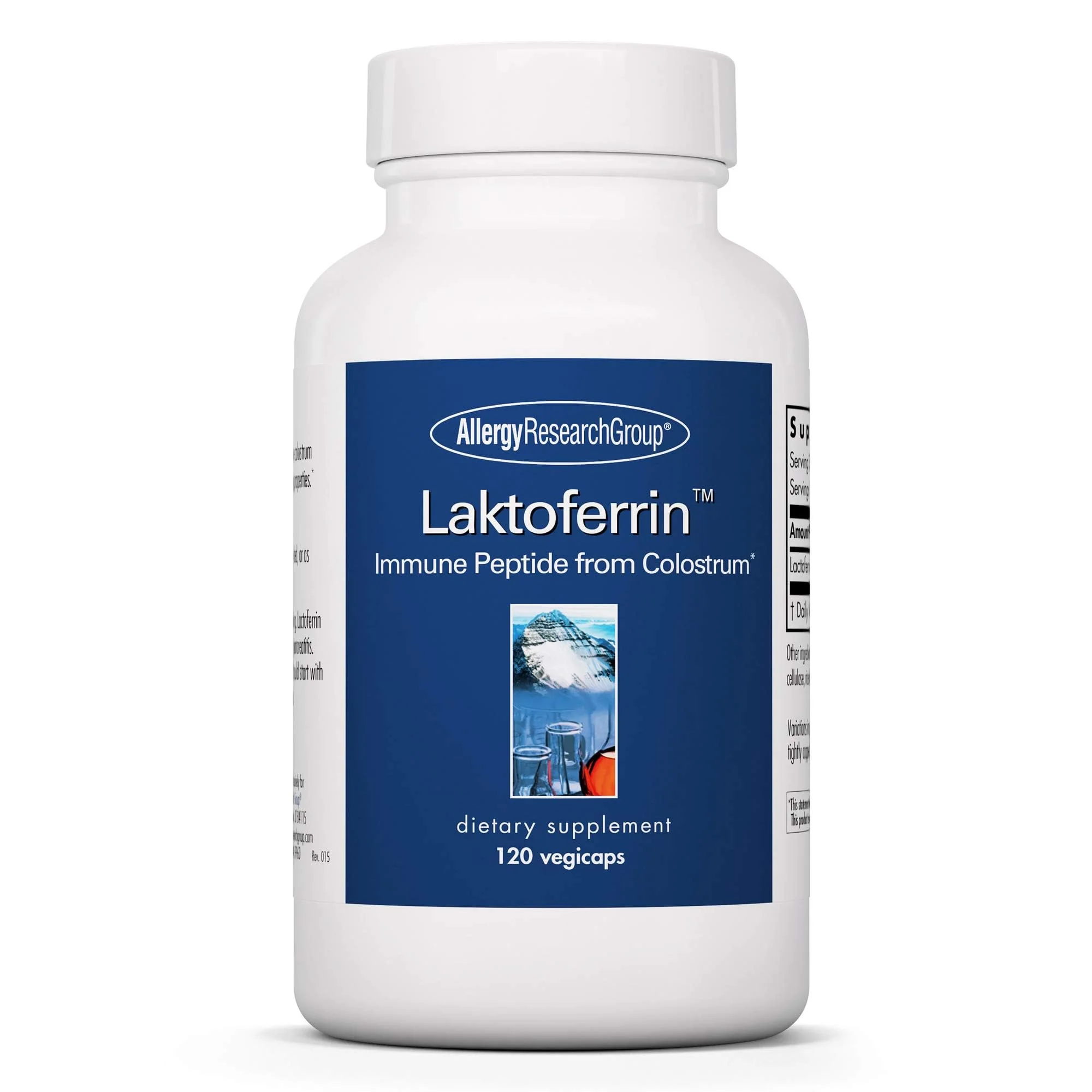 Allergy Research Group Lactoferrin Supplement 350mg - Bovine Colostrum, Immune Support, Iron Transport | Vegicaps 120 Count