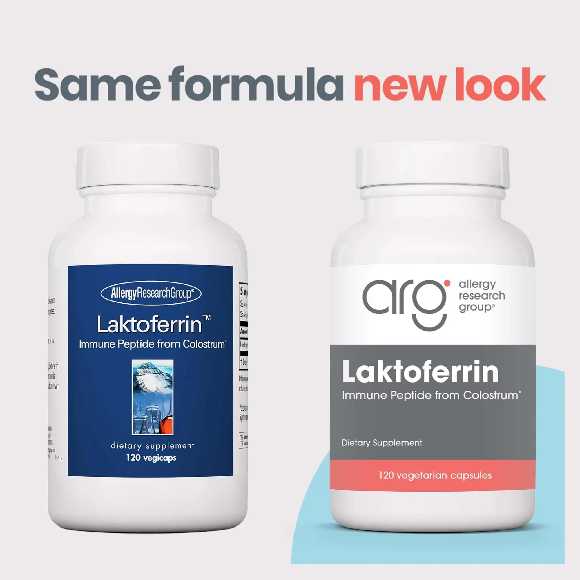 Allergy Research Group Lactoferrin Supplement 350mg - Bovine Colostrum, Immune Support, Iron Transport | Vegicaps 120 Count - Image 3