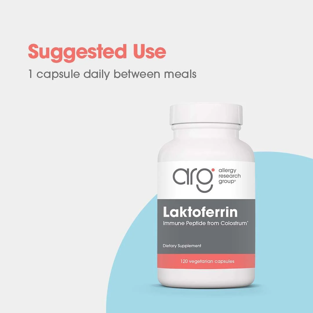 Allergy Research Group Lactoferrin Supplement 350mg - Bovine Colostrum, Immune Support, Iron Transport | Vegicaps 120 Count - Image 4