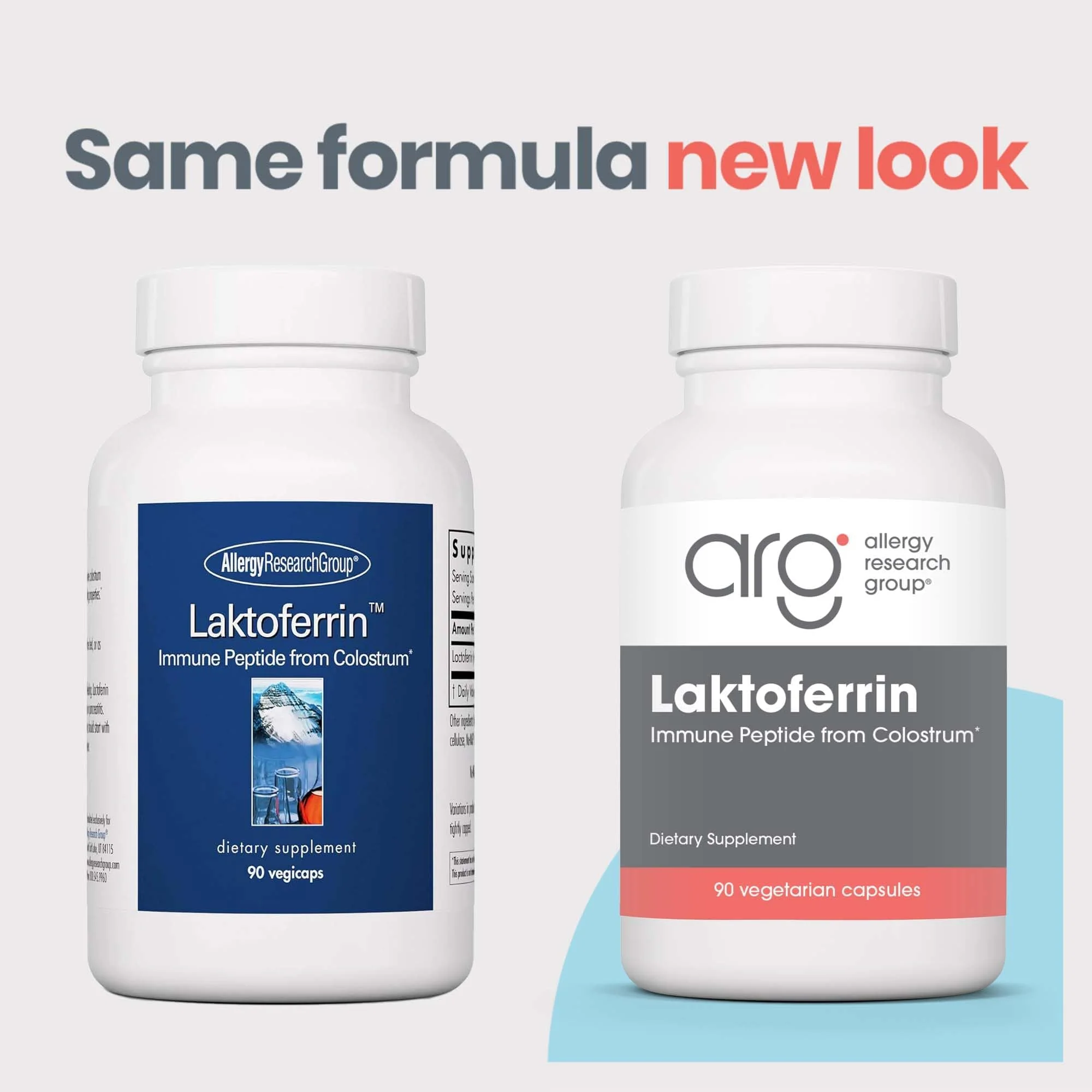 Allergy Research Group Laktoferrin Supplement - Lactoferrin 350mg, Bovine Colostrum, Immune Peptide, Iron, Vegicaps - 90 Count - Image 10