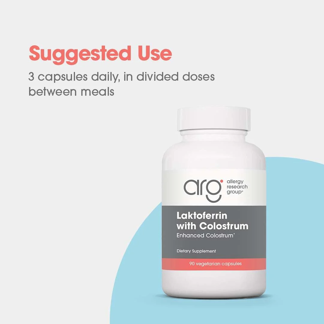 Allergy Research Group Laktoferrin with Colostrum - Lactoferrin + Bovine Colostrum | 90 Veggie Capsules - Image 4