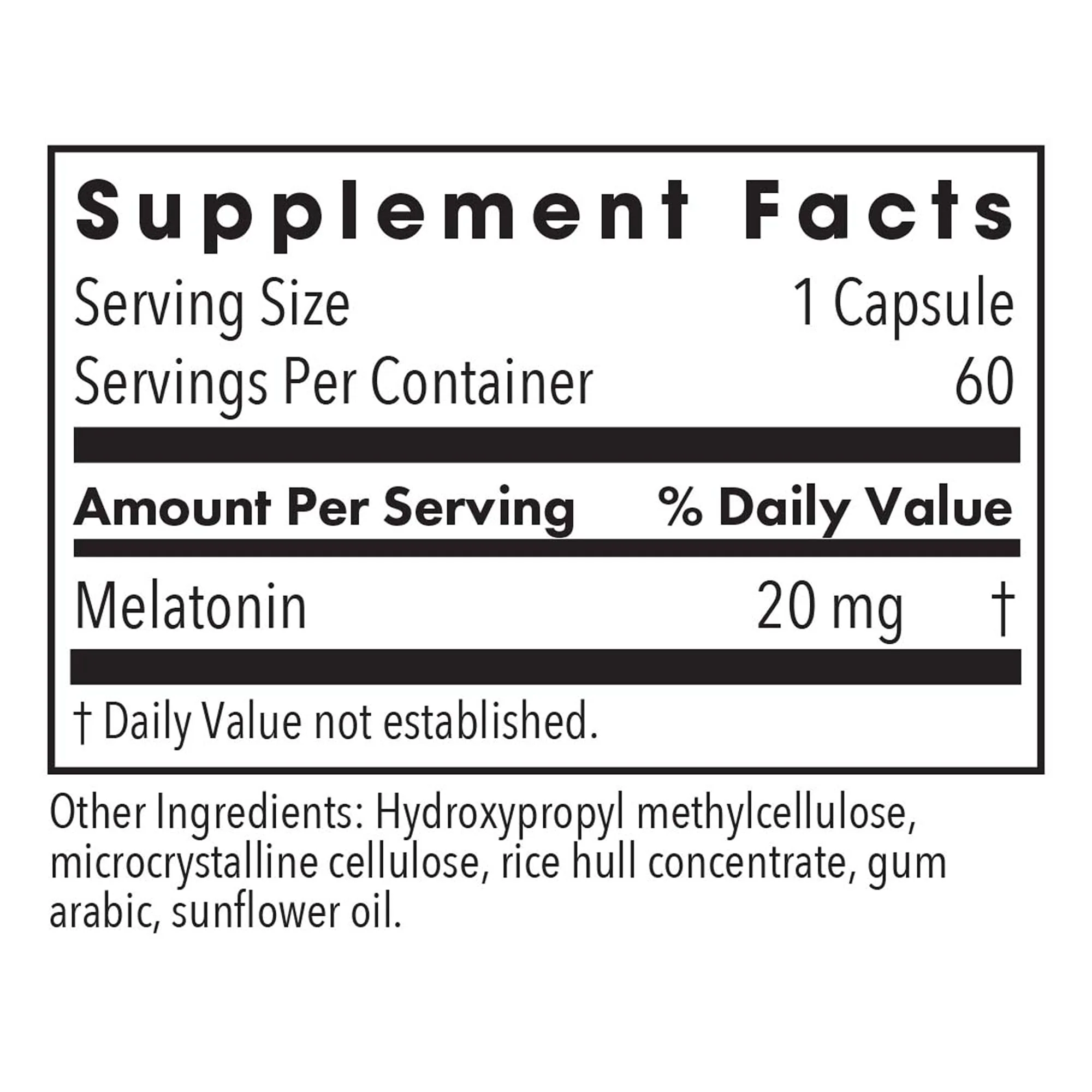 Allergy Research Group Melatonin 20mg - Extra Strength Sleep Aid (60 Count) - Image 3