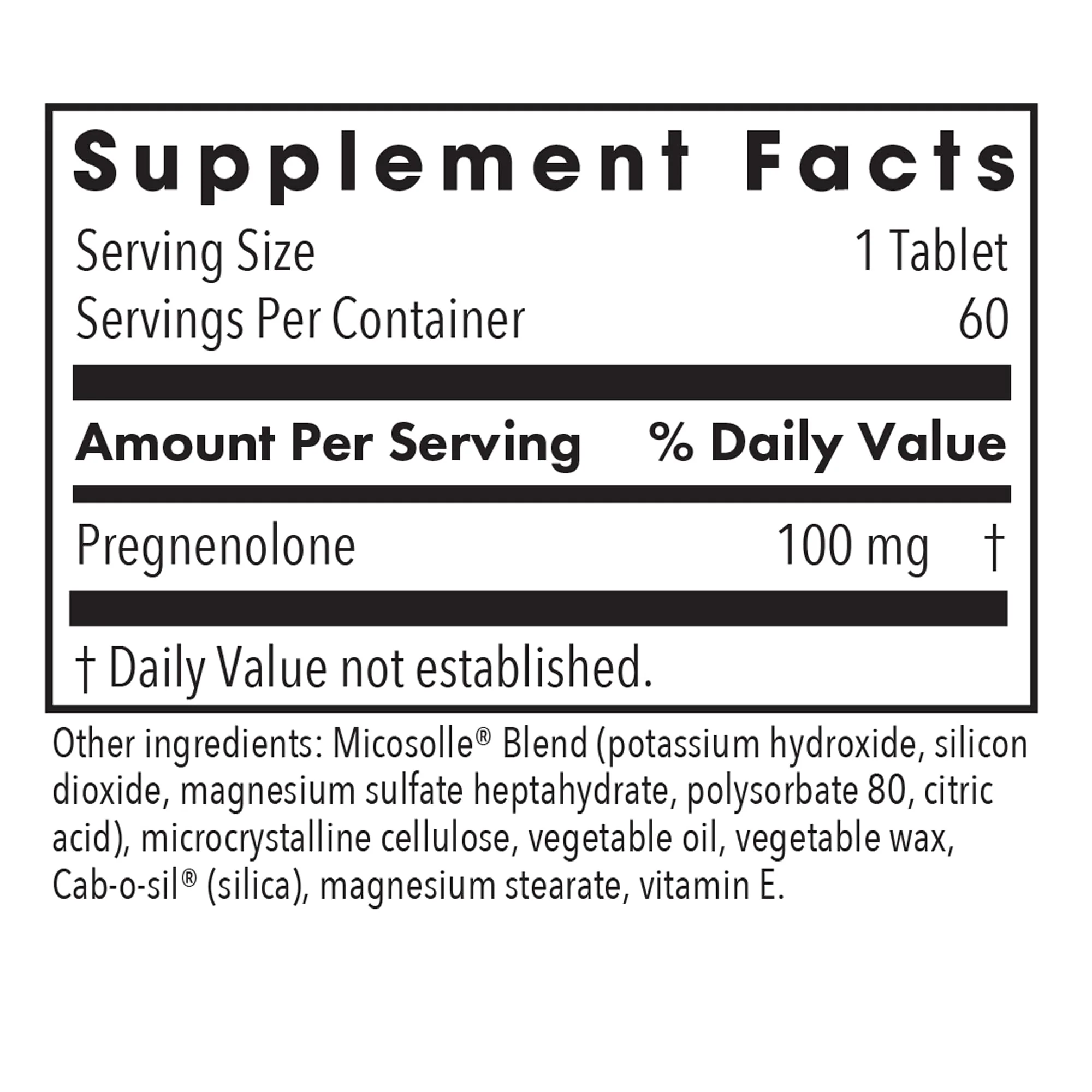 Allergy Research Group Pregnenolone 100mg – Plant-Based Hormone Support (60 Tablets) - Image 4