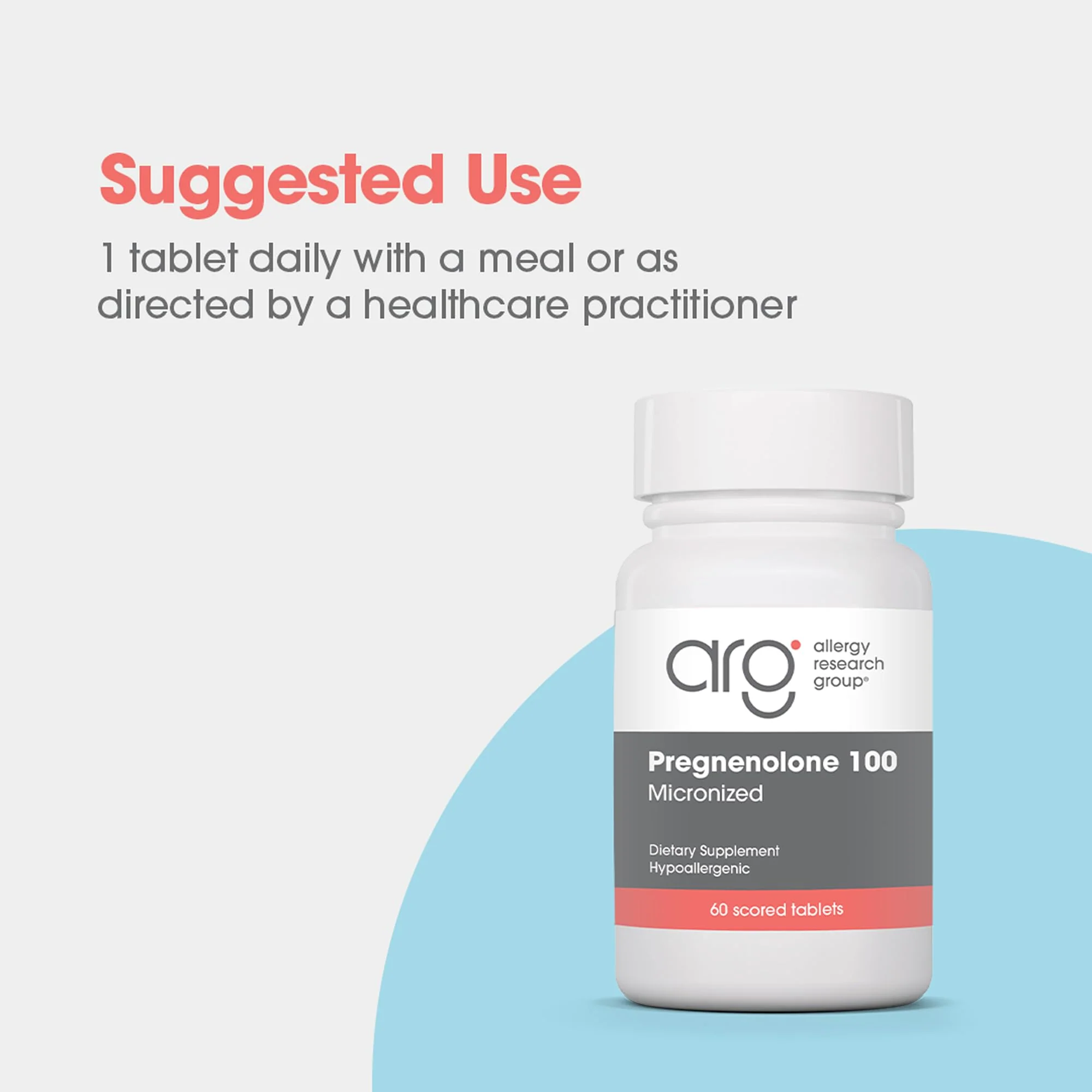 Allergy Research Group Pregnenolone 100mg – Plant-Based Hormone Support (60 Tablets) - Image 7
