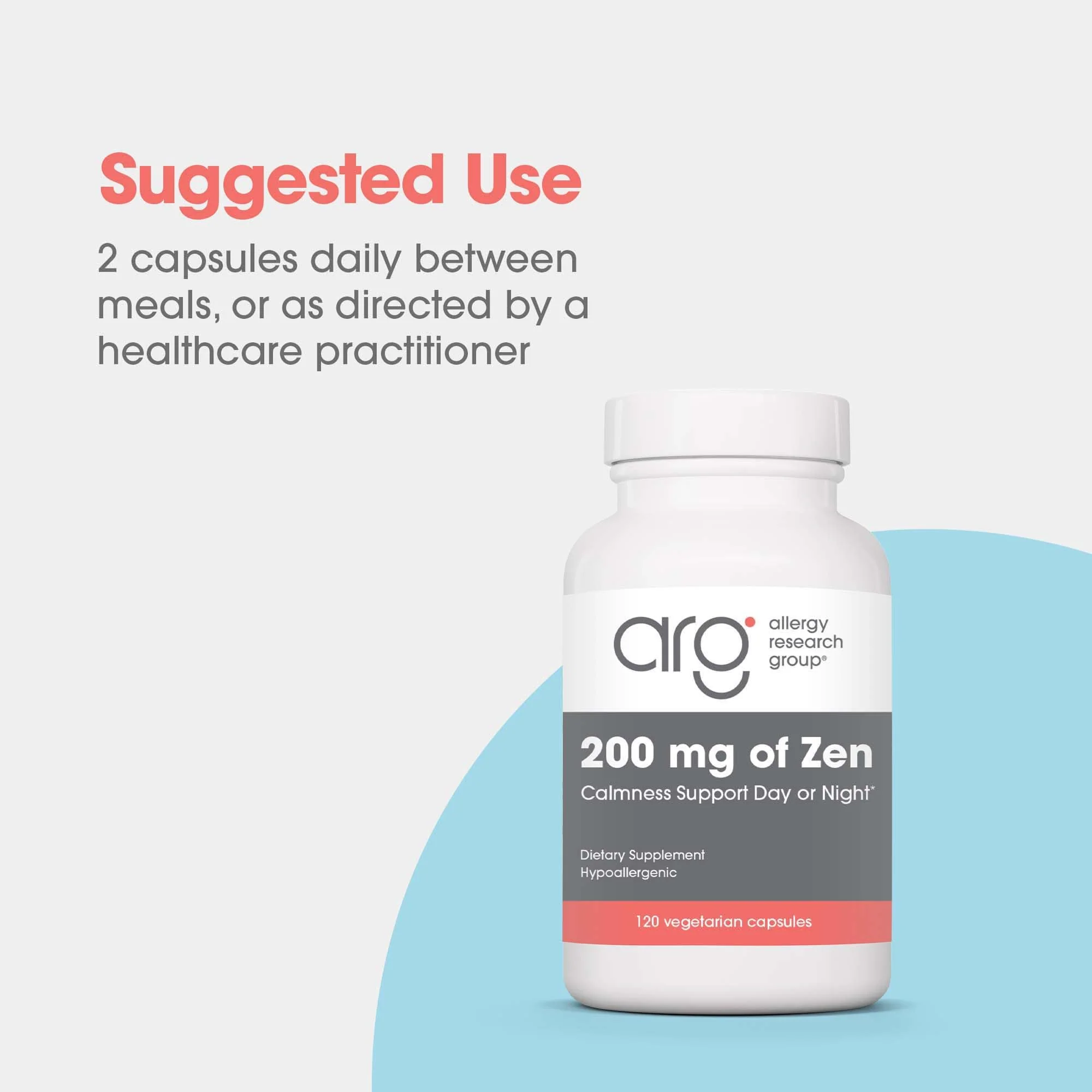 Allergy Research Group Zen: GABA + L-Theanine 200 mg for Calm & Sleep | 120 Veg Capsules - Image 15