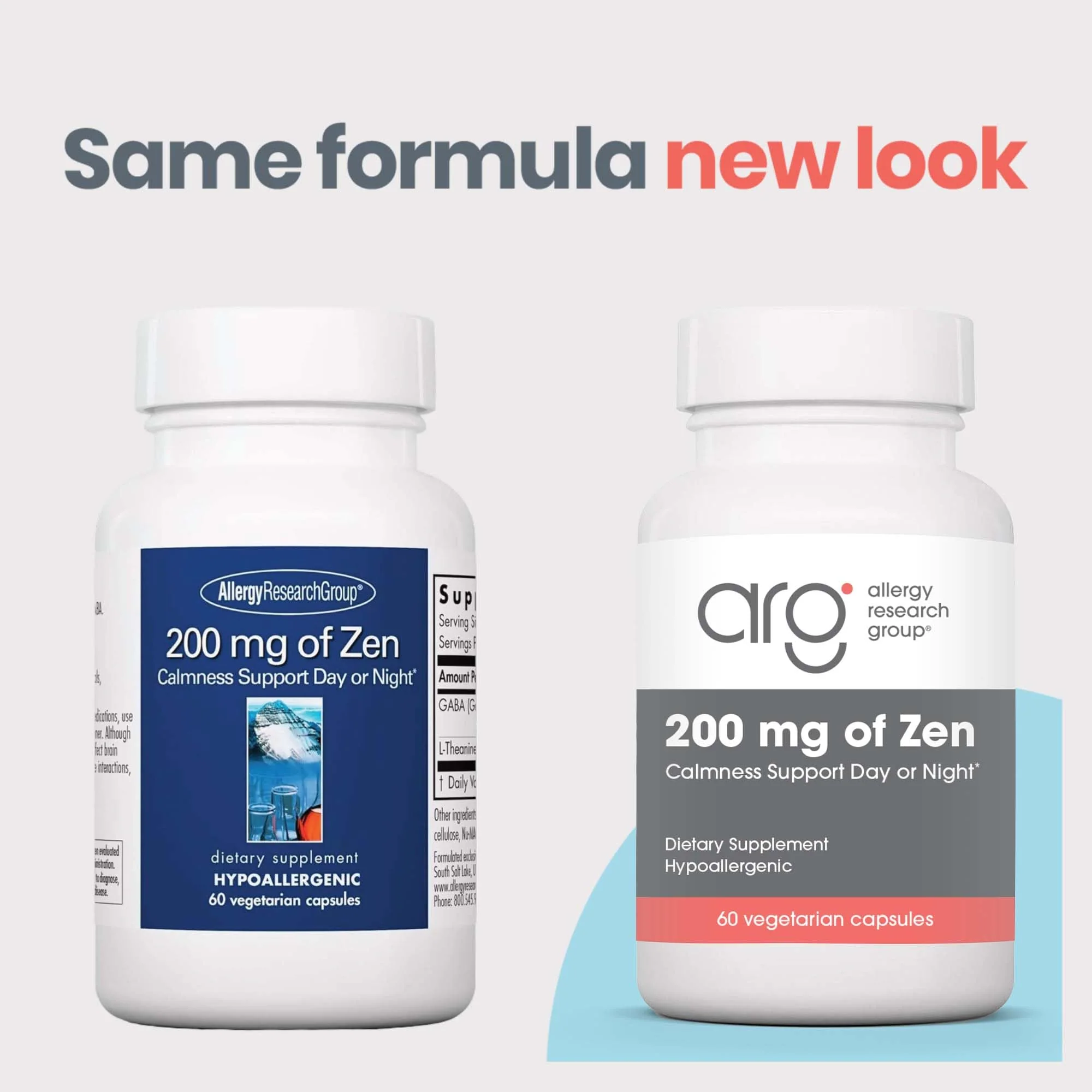 Allergy Research Group Zen: GABA + L-Theanine Calm Support for Day & Night — 60 Vegetarian Capsules - Image 11