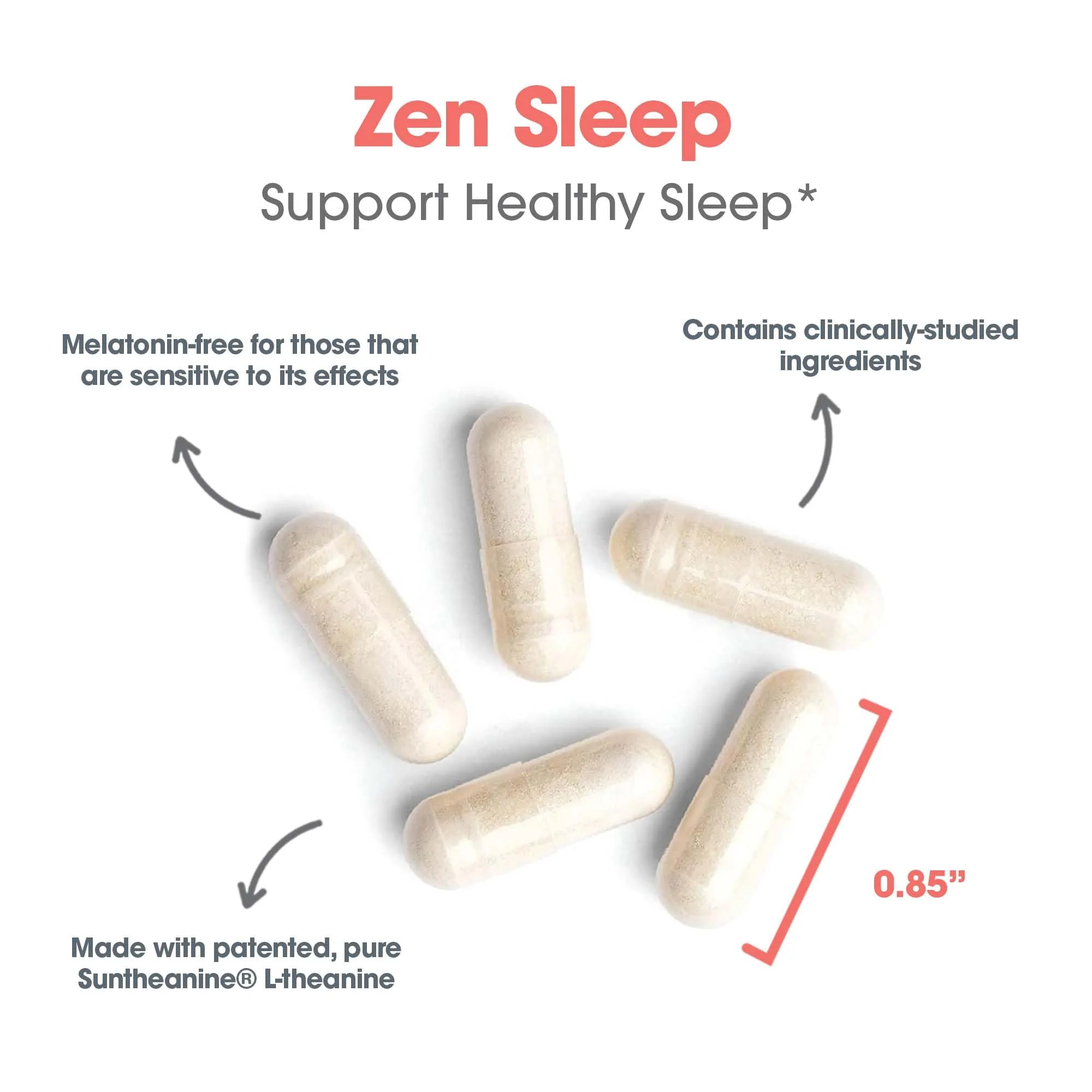 Allergy Research Group Zen Sleep – GABA L-Theanine Sleep Supplement with 5-HTP, P5P, and Vitamin B6 | 60 Vegetarian Capsules - Image 13