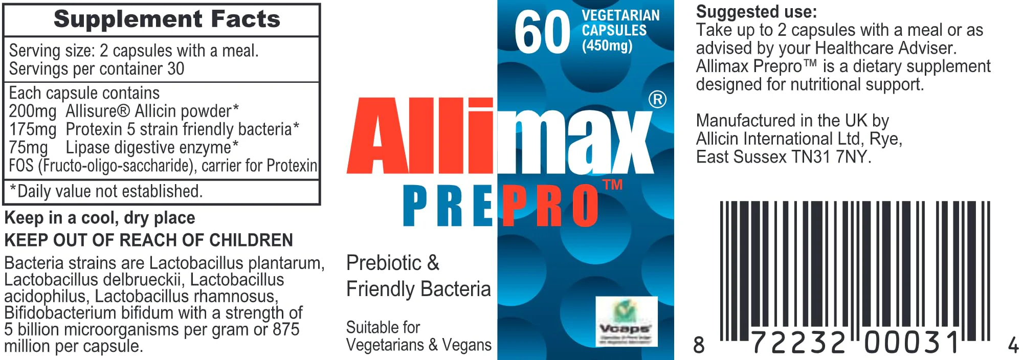 ALLIMAX PrePro - 60 Caps | Stabilized Allicin Plus Prebiotics, Probiotics & Digestive Enzymes - Image 2