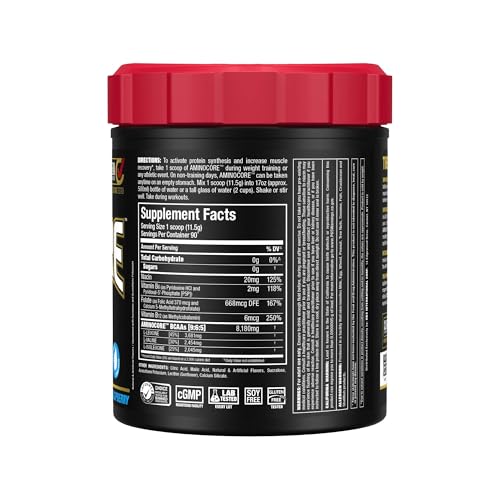 ALLMAX AminoCORE BCAA Blue Raspberry Powder – 945 g, 90 Servings, 8.18 g BCAAs per Serving, Sugar Free, Instantized + B Vitamins - Image 11