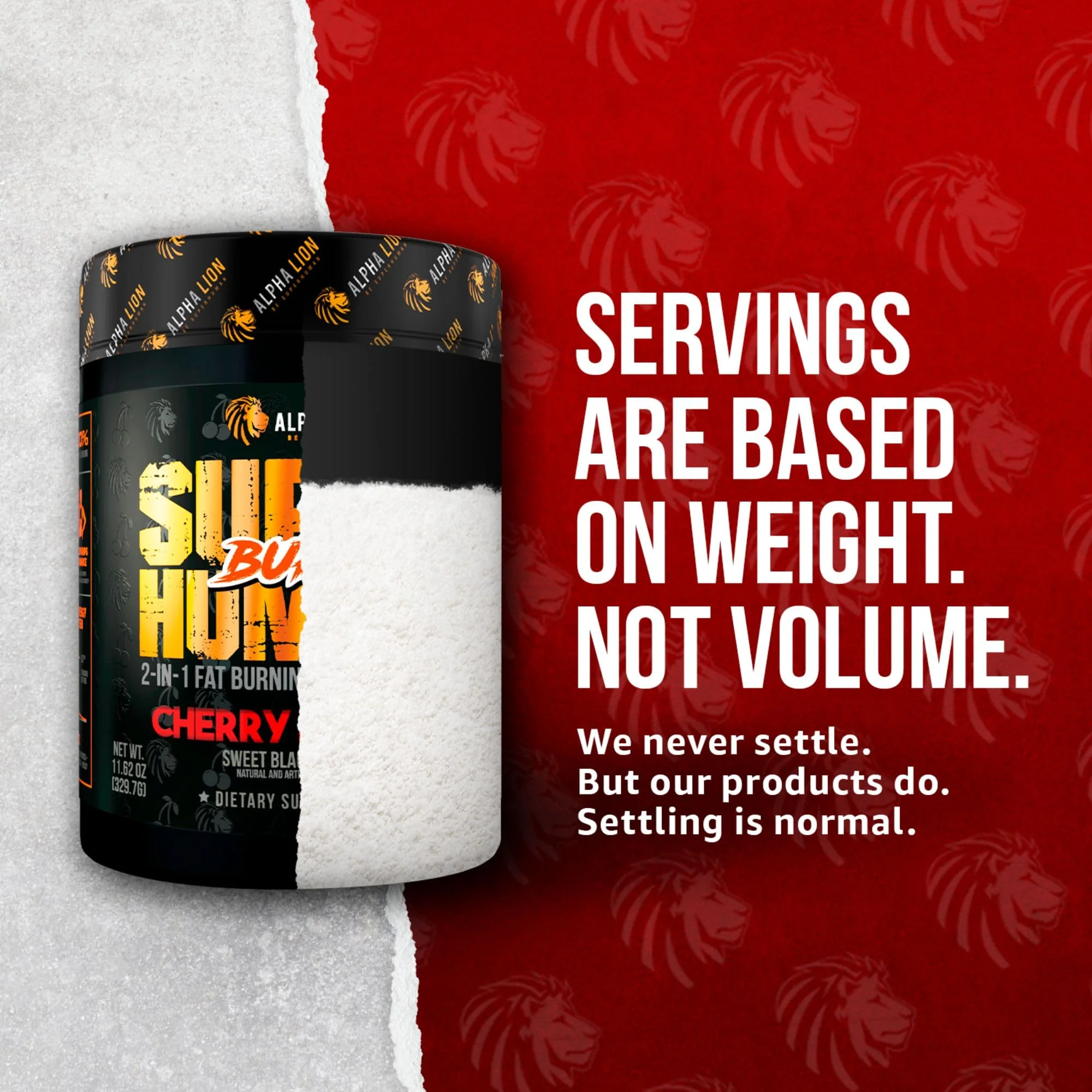 ALPHA LION Superhuman Burn – 2-in-1 Metabolism Booster Pre Workout & Thermogenic Fat Burner for Men | 21 Servings | Sweet Black Cherry - Image 8