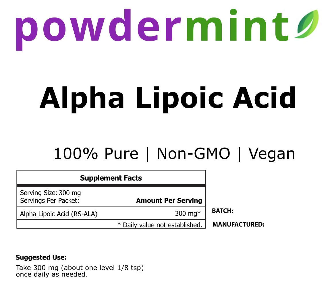 Alpha Lipoic Acid Powder (RS-ALA) – Antioxidant Supplement (Scoop Included) - Image 4