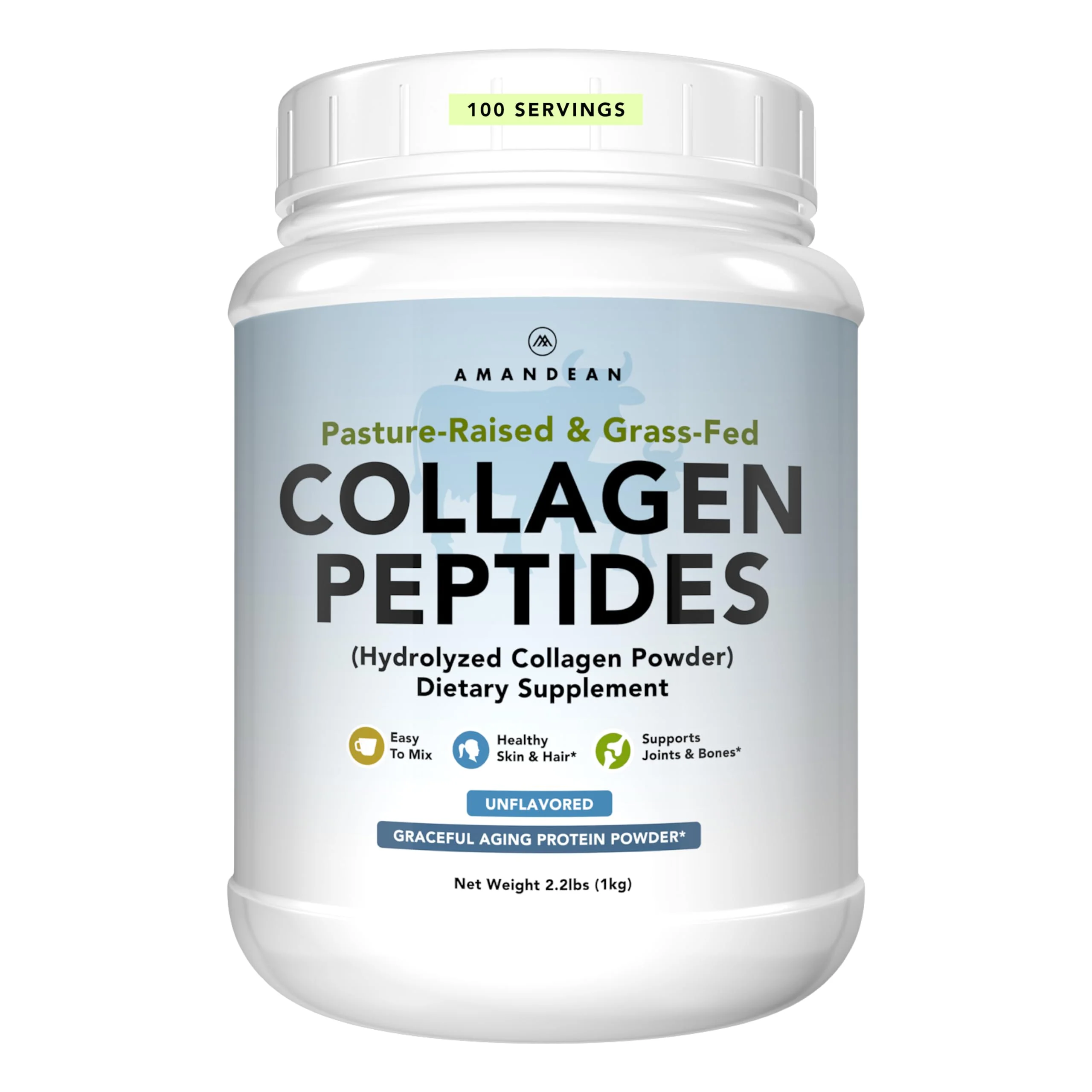 AMANDEAN Collagen Peptides Powder 1kg – Grass-Fed, Enzymatically Hydrolyzed Type 1 & 3, Unflavored, Non-GMO - Image 10