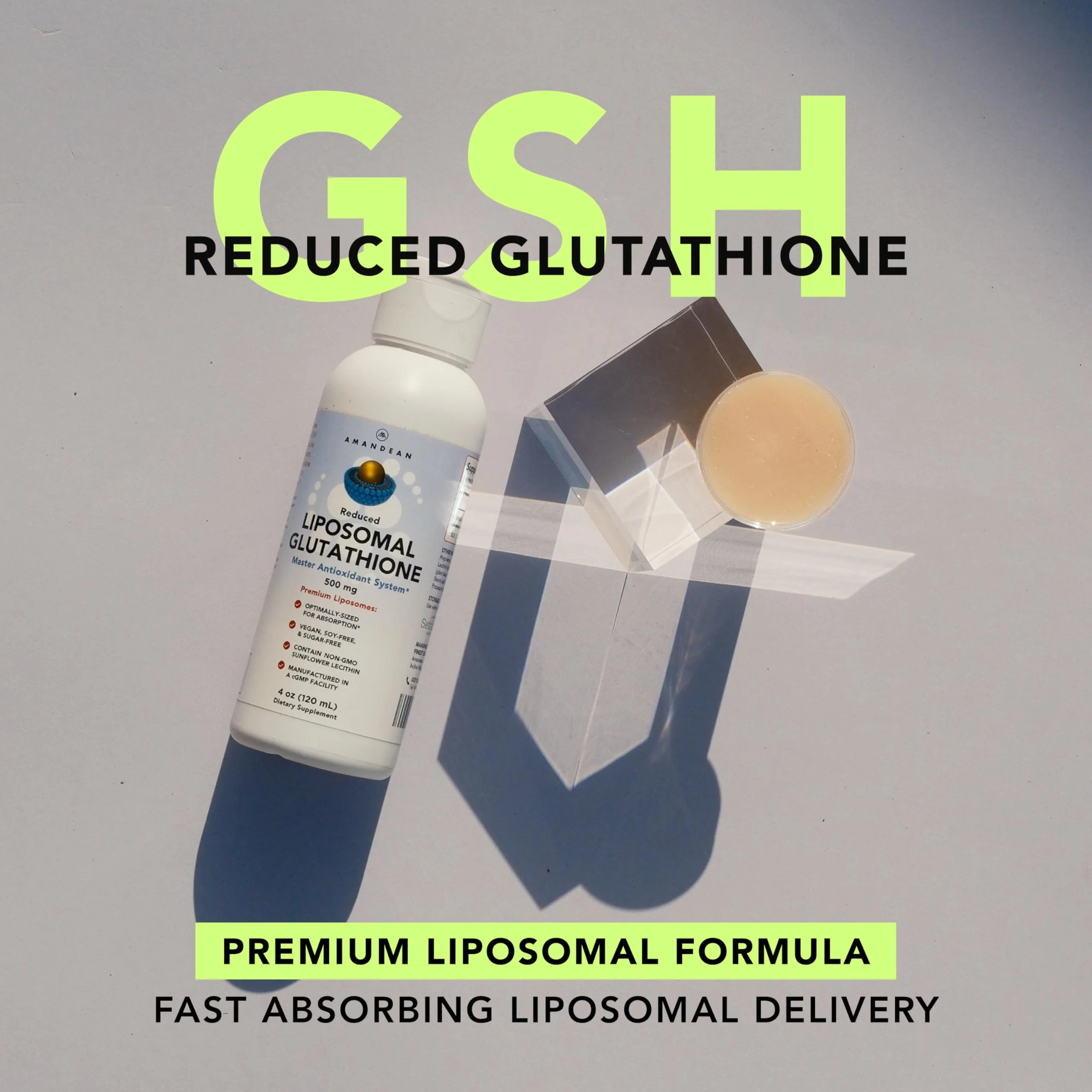 AMANDEAN Liposomal Glutathione 500mg (Setria) – Immune Support & Brain Health - Image 2
