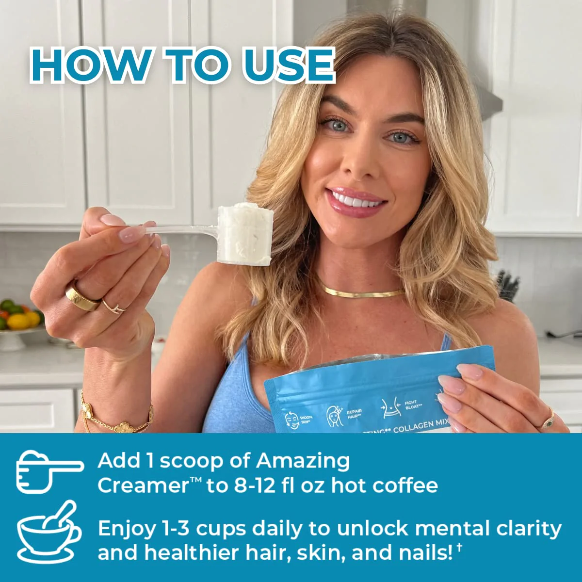 Amazing Creamer with Collagen - Keto MCT, Hyaluronic Acid, Vanilla | 30 Servings - Image 3