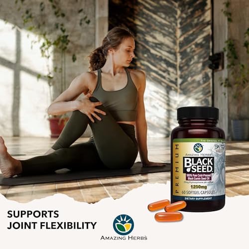 Amazing Herbs Premium Black Seed Oil Capsules – High Potency 1250mg, 60 Count | Immune Support & Digestive Health - Image 7