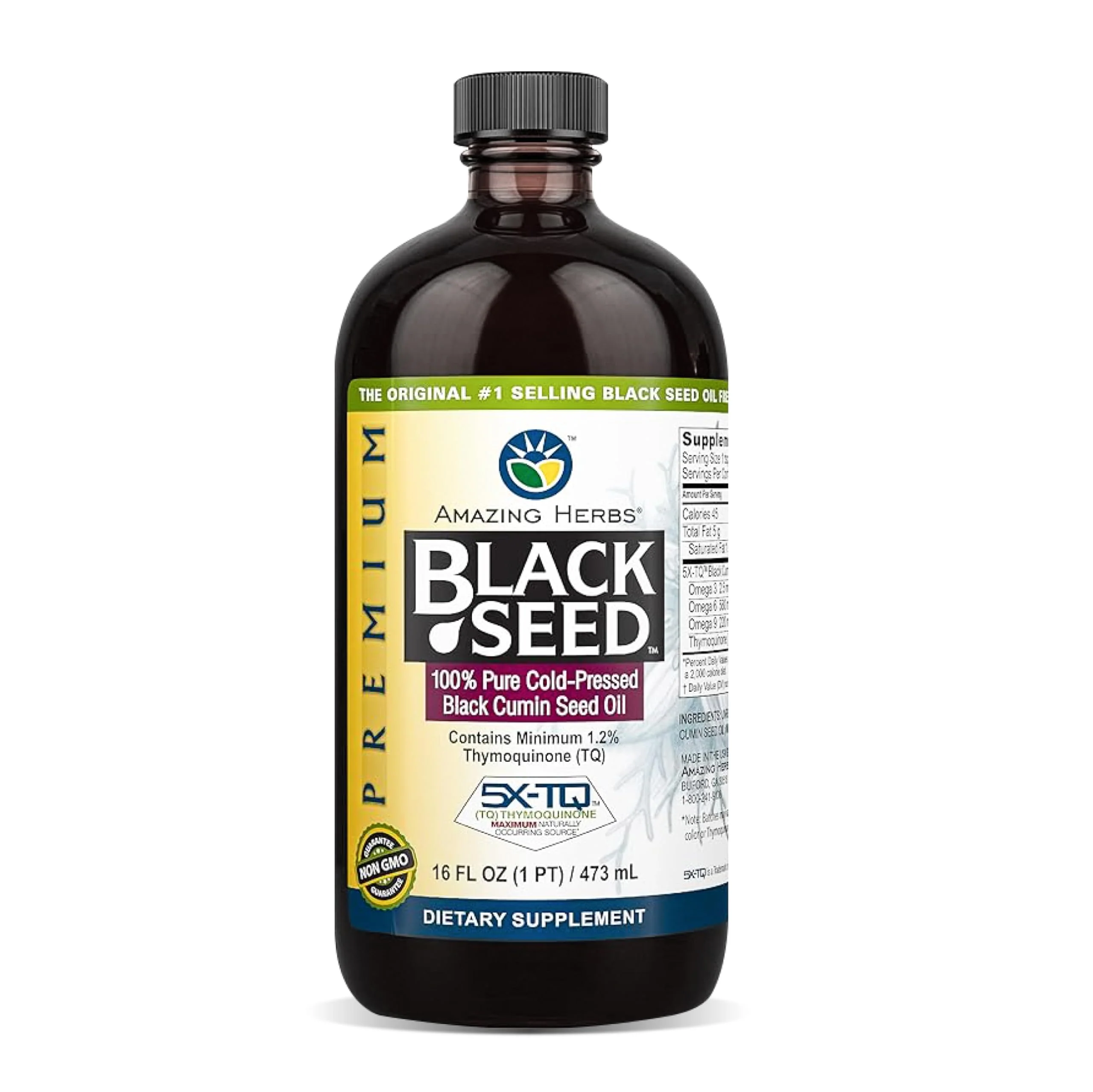 Amazing Herbs Premium Black Seed Oil – Cold-Pressed Nigella Sativa for Digestive Health, Immune Support, Brain Function, and Joint Mobility | 16 Fl Oz - Image 8