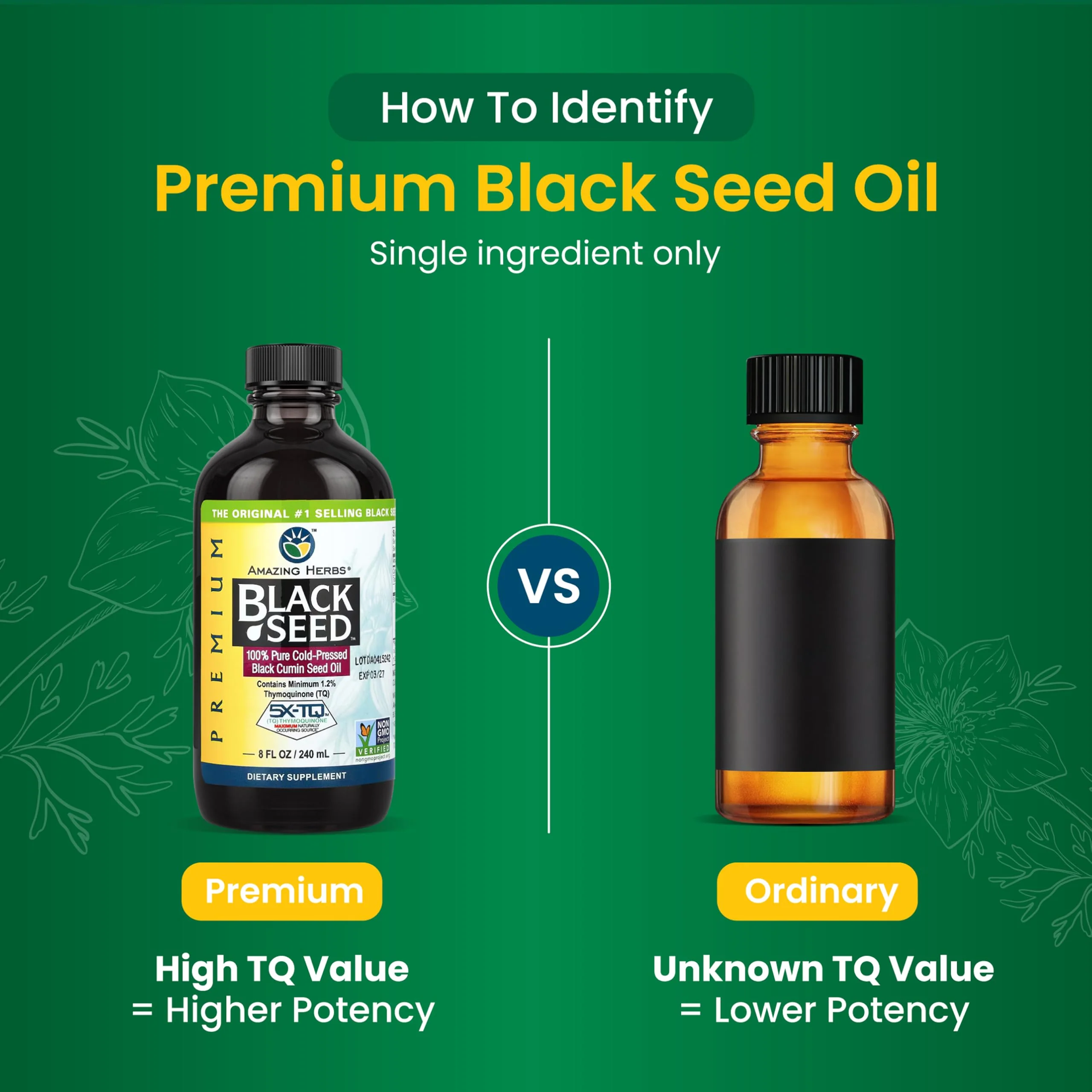 Amazing Herbs Premium Black Seed Oil - Gluten Free, Non-GMO, Cold Pressed Nigella Sativa - Digestive Health, Immune Support, Brain Function - Pack of 2 (4 Fl Oz Each) - Image 11