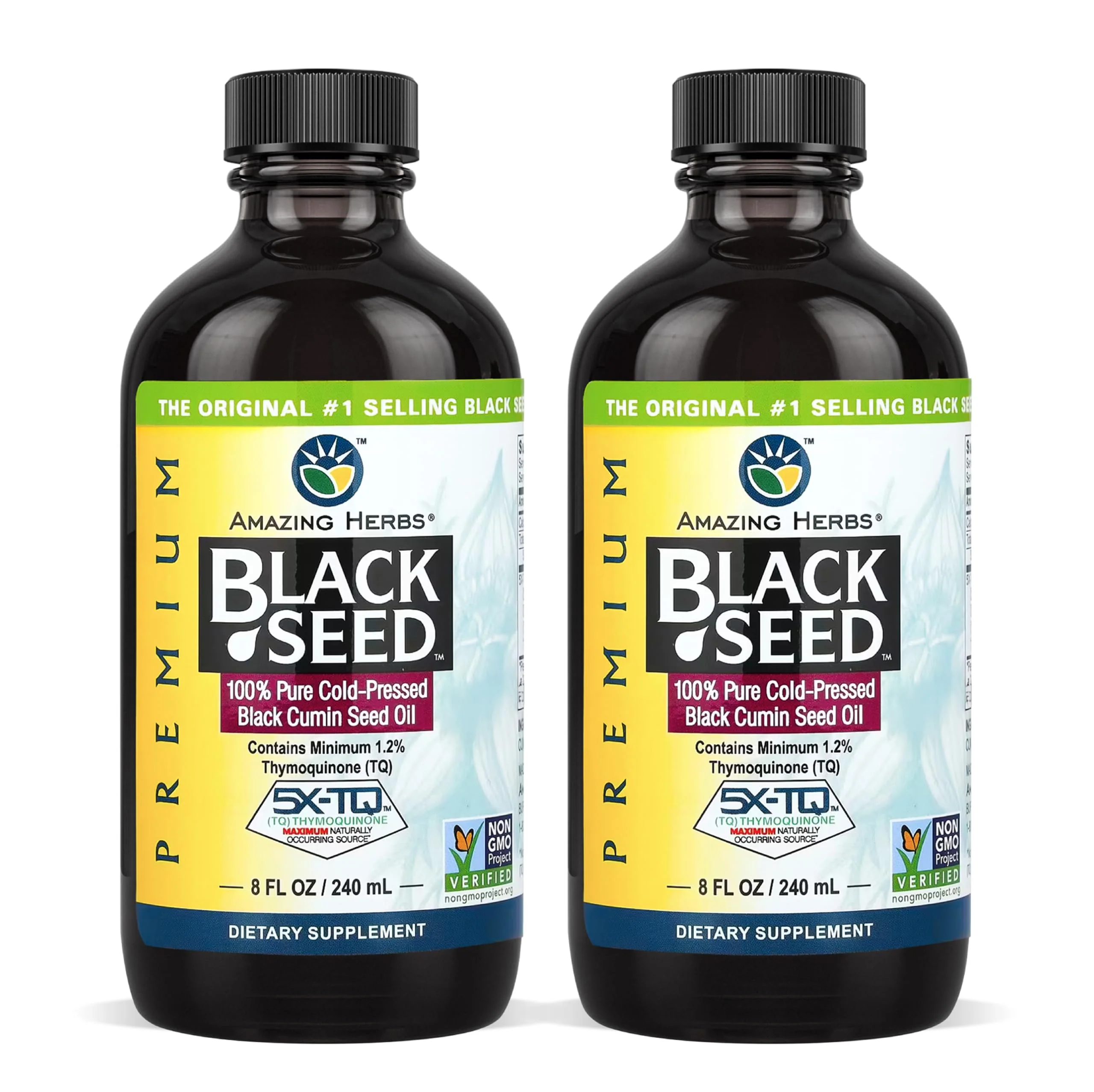 Amazing Herbs Premium Black Seed Oil - Gluten Free, Non-GMO, Cold Pressed Nigella Sativa - Digestive Health, Immune Support, Brain Function - Pack of 2 (4 Fl Oz Each) - Image 8