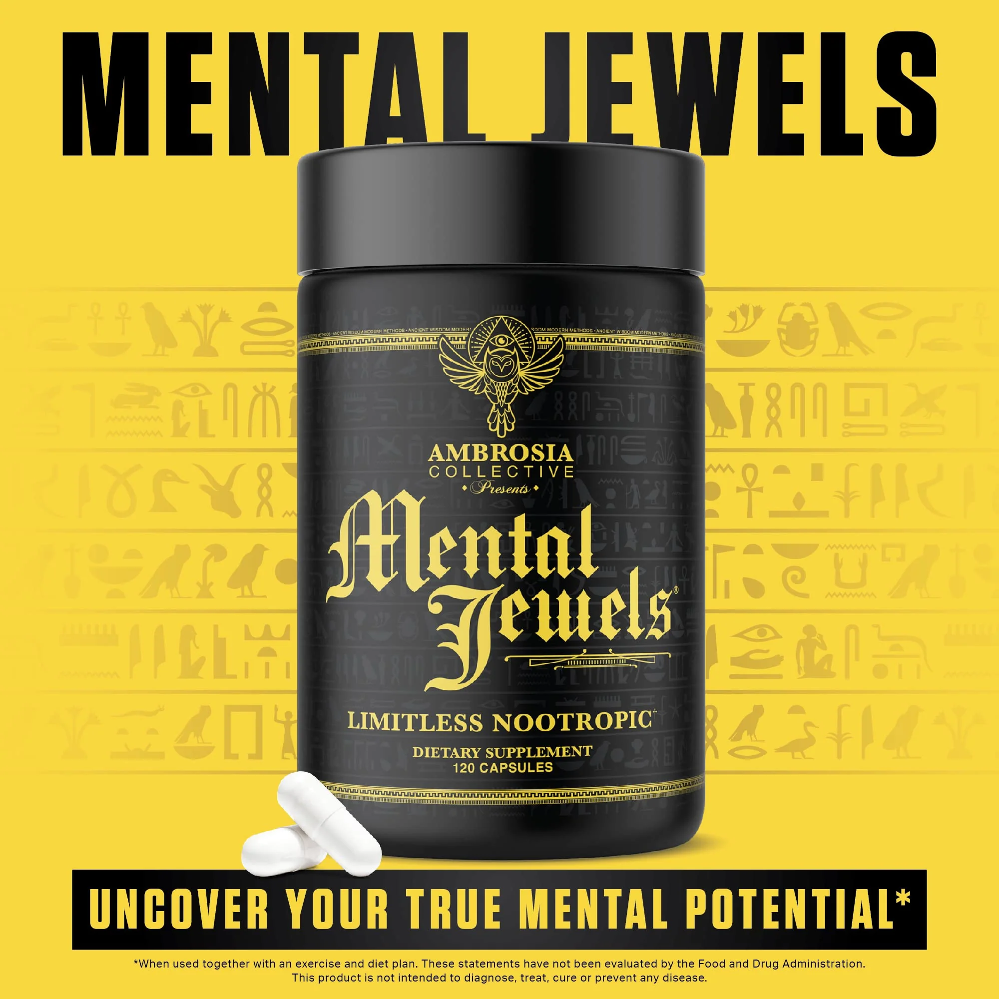 Ambrosia Mental Jewels (Capsules) – Cognitive Enhancer | 120 Veggie Capsules - Image 5