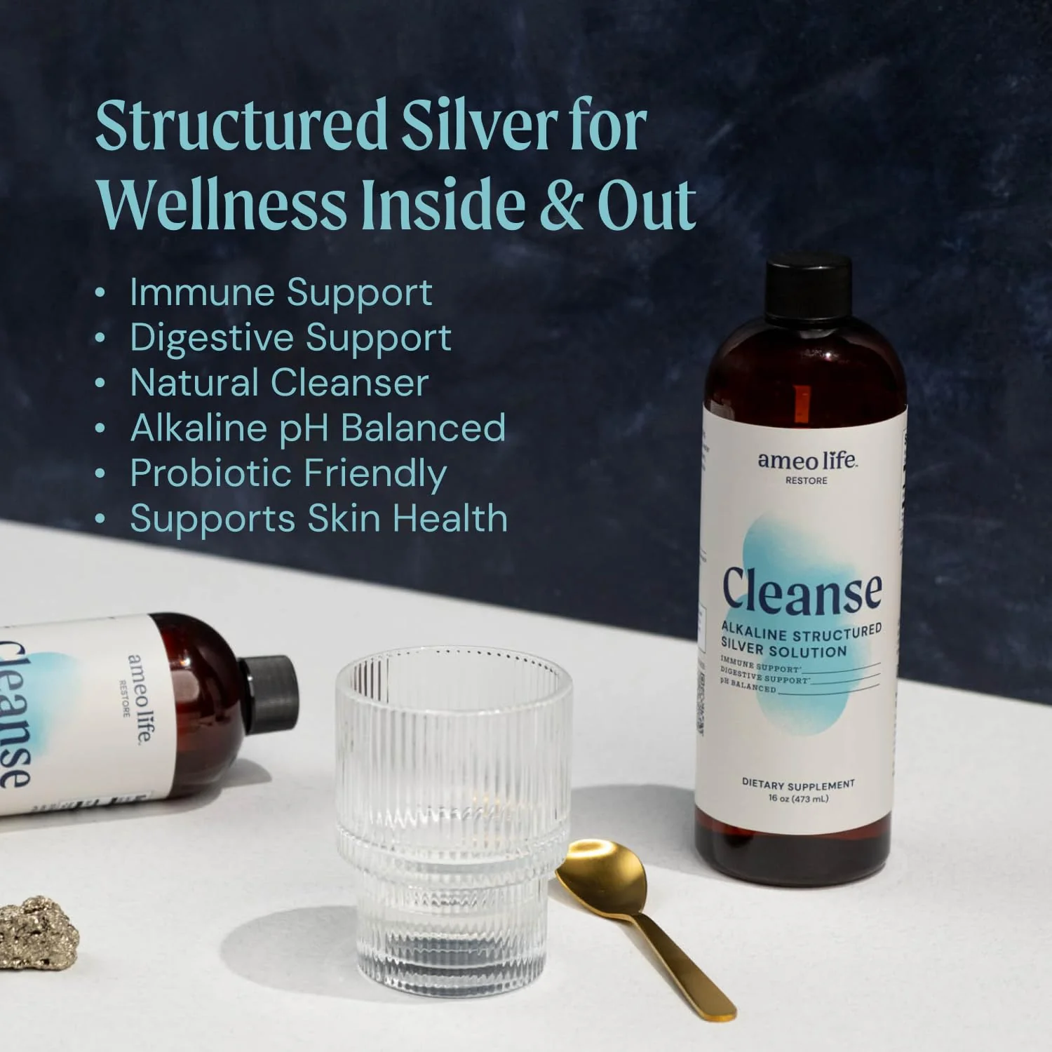 Ameo Life Colloidal Silver Liquid 30 PPM | Alkaline Silver Water for Immune Support & Gut Health | 16 oz - Image 3