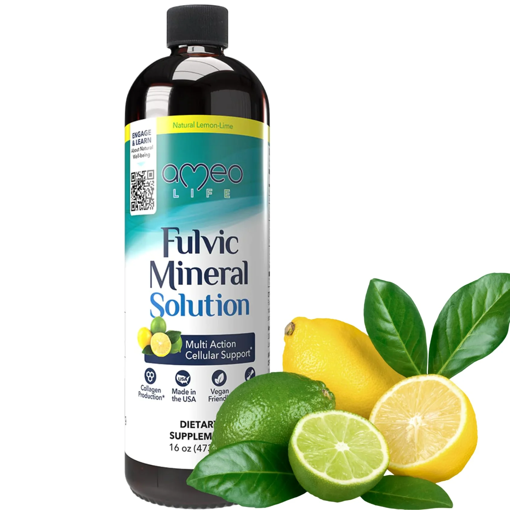 Ameo Life Fulvic Acid & Mineral Complex – Cellular Support, Detox, Skin Health | Vegan, Gluten-Free, Non-GMO | Made in USA | 16 OZ - Image 7