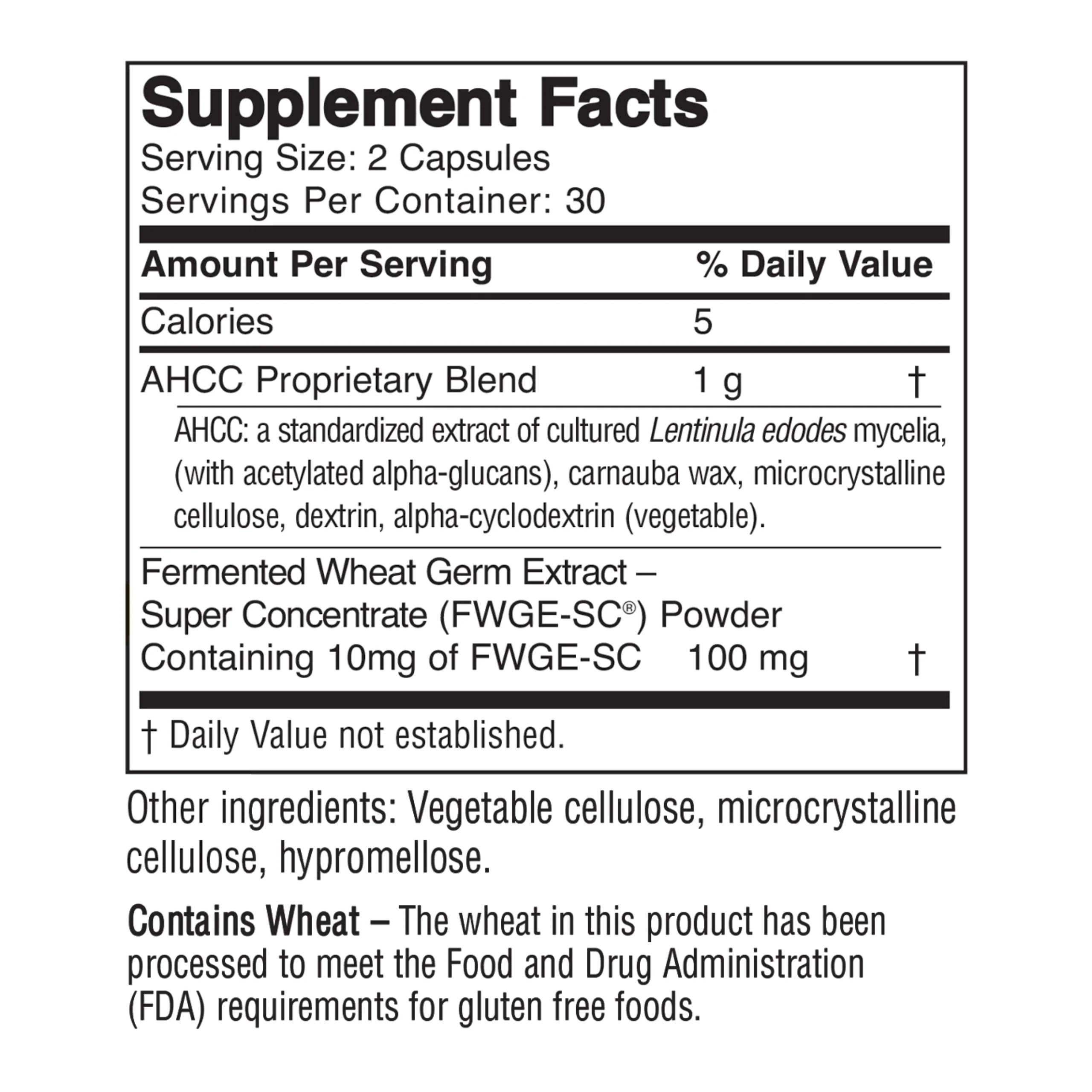 American BioSciences ImmPower Plus – AHCC & Fermented Wheat Germ Extract Immune Support, 550mg Capsule, 60 Veggie Caps - Image 2