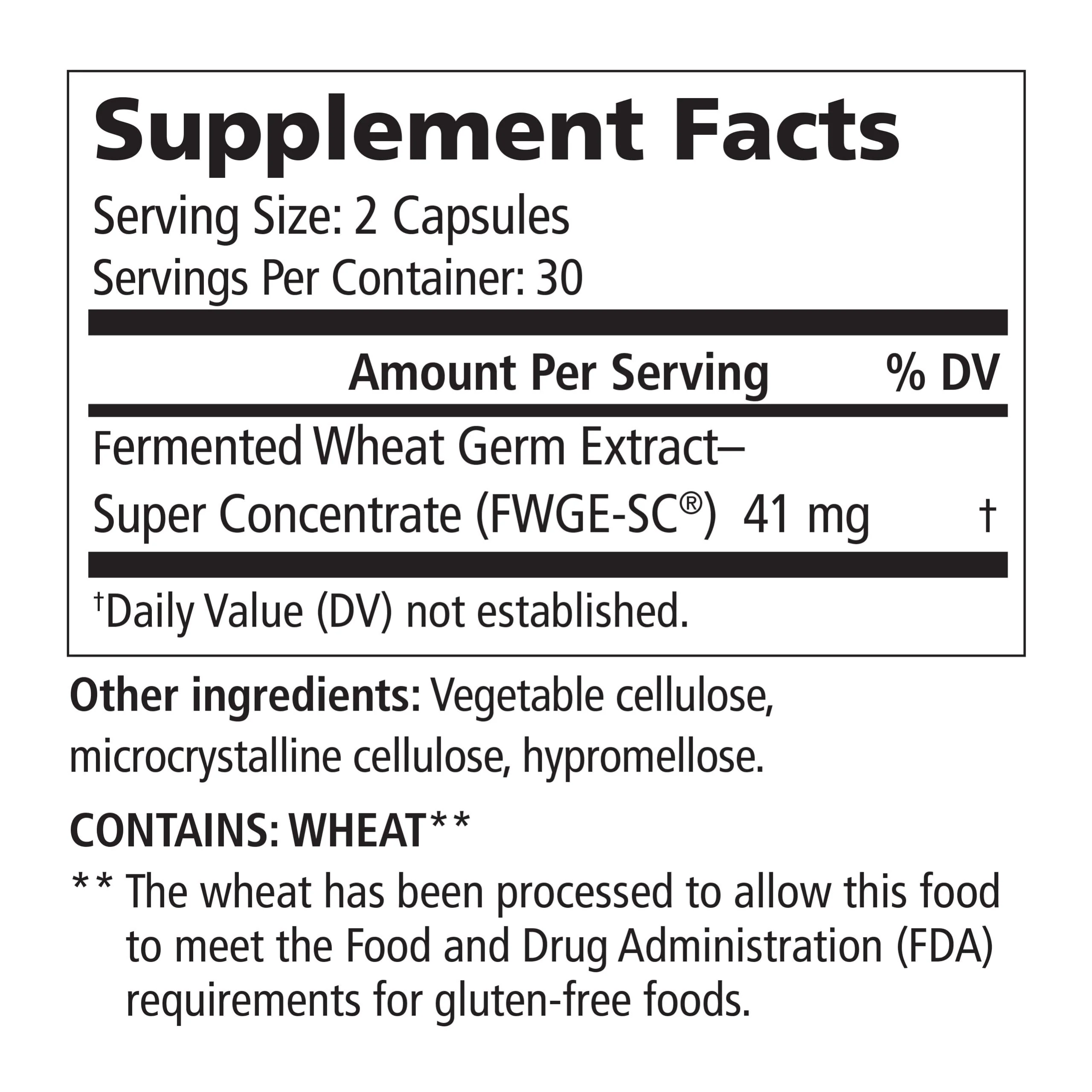 American BioSciences Metatrol Fermented Wheat Germ Extract – Immune & Mitochondria Support, Gluten Free, 60 Vegetarian Capsules, 41mg - Image 3